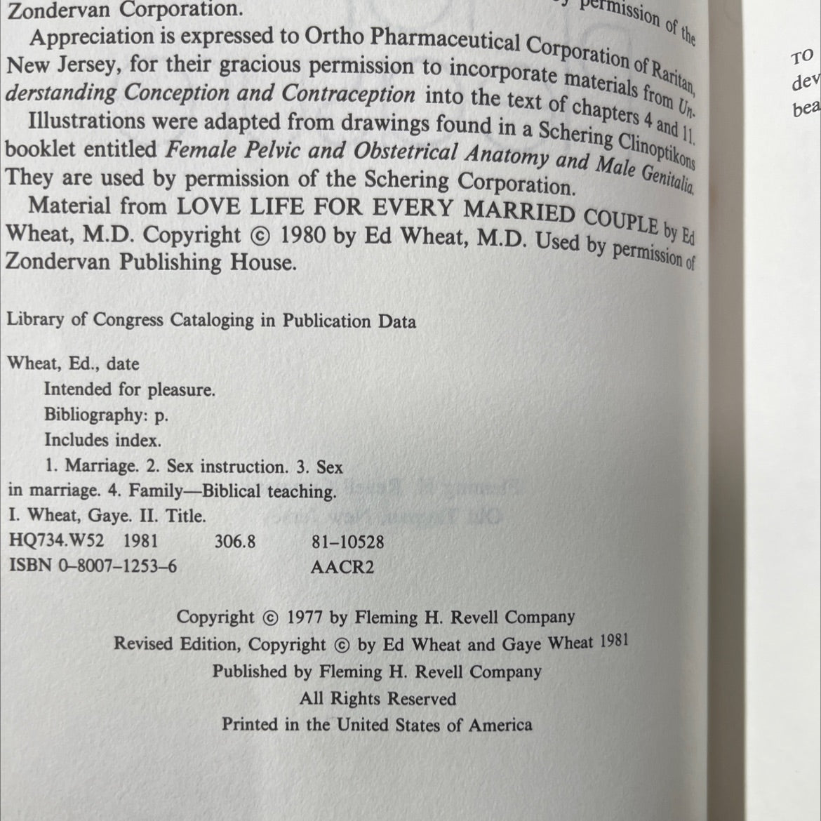 intended for pleasure book, by Ed Wheat, M.D. and Gaye Wheat, 1981 Hardcover image 3
