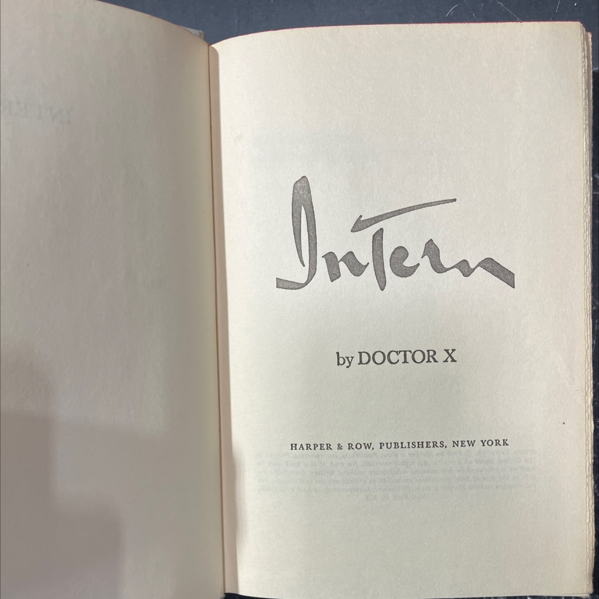 intern book, by doctor x harper, 1965 Hardcover image 2