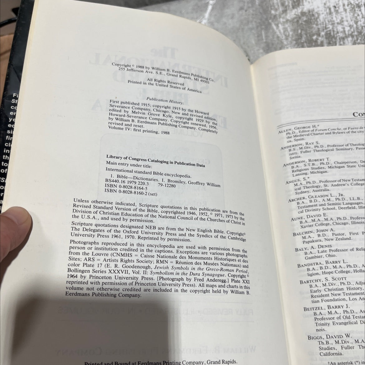 international standard bible encyclopedia volume four q-z book, by geoffrey w. bromiley, 1988 Hardcover image 3