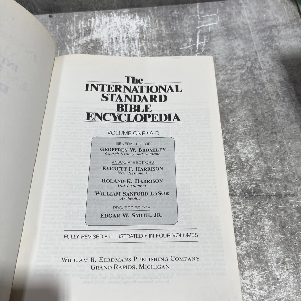 international standard bible encyclopedia volume one a-d book, by geoffrey w. bromiley, 1979 Hardcover image 2