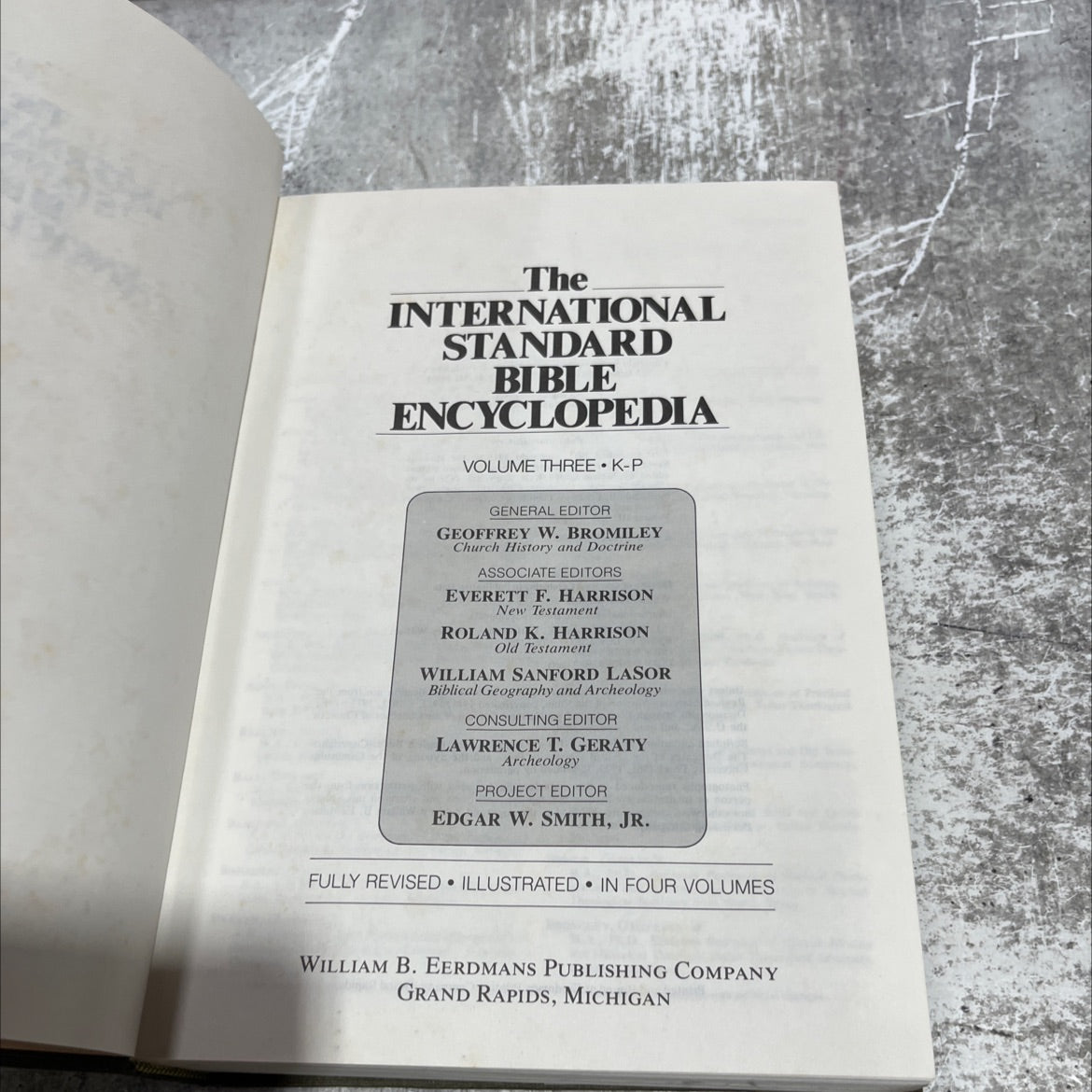 international standard bible encyclopedia volume three k-p book, by Geoffrey W. Bromiley, 1986 Hardcover image 2
