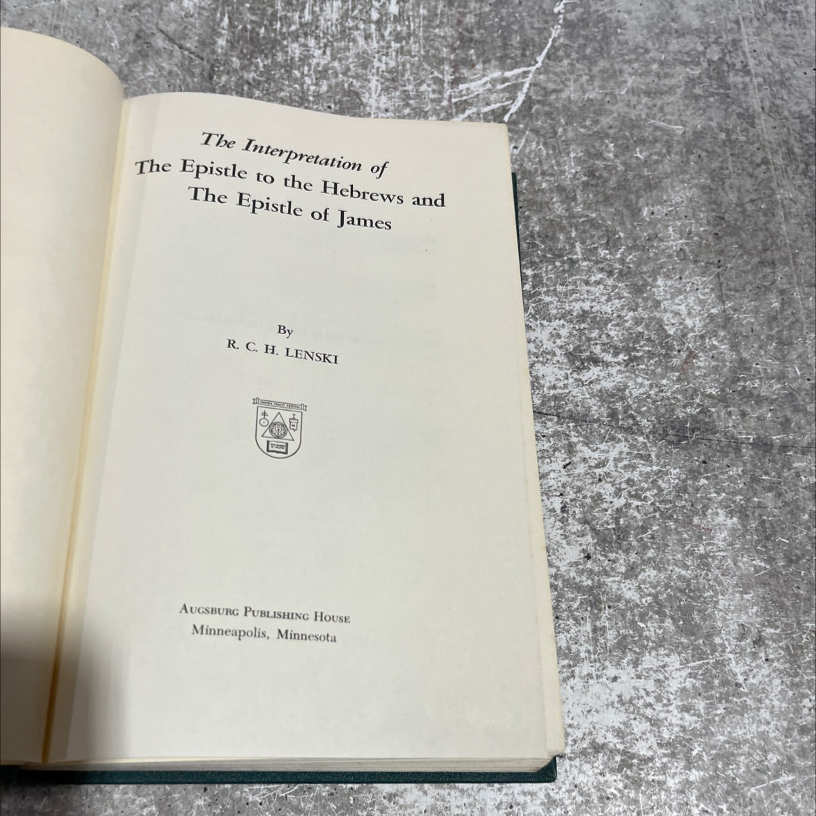 interpretation of the epistle to the hebrews and the epistle of james book, by r. c. h. lenski, 1966 Hardcover image 2