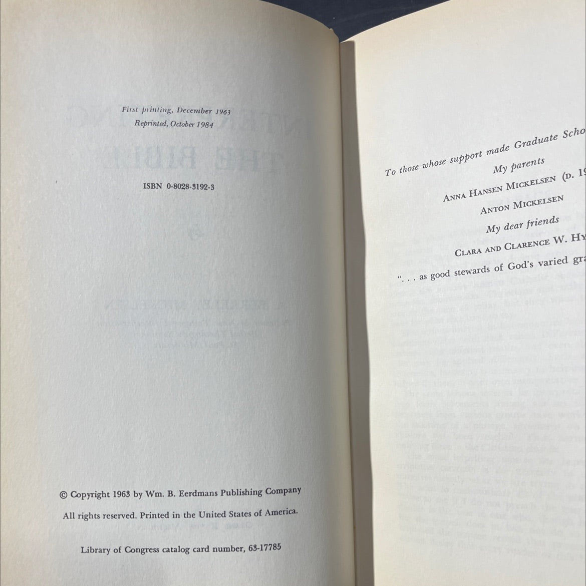 interpreting the bible book, by a. berkeley mickelsen, 1984 Hardcover image 3