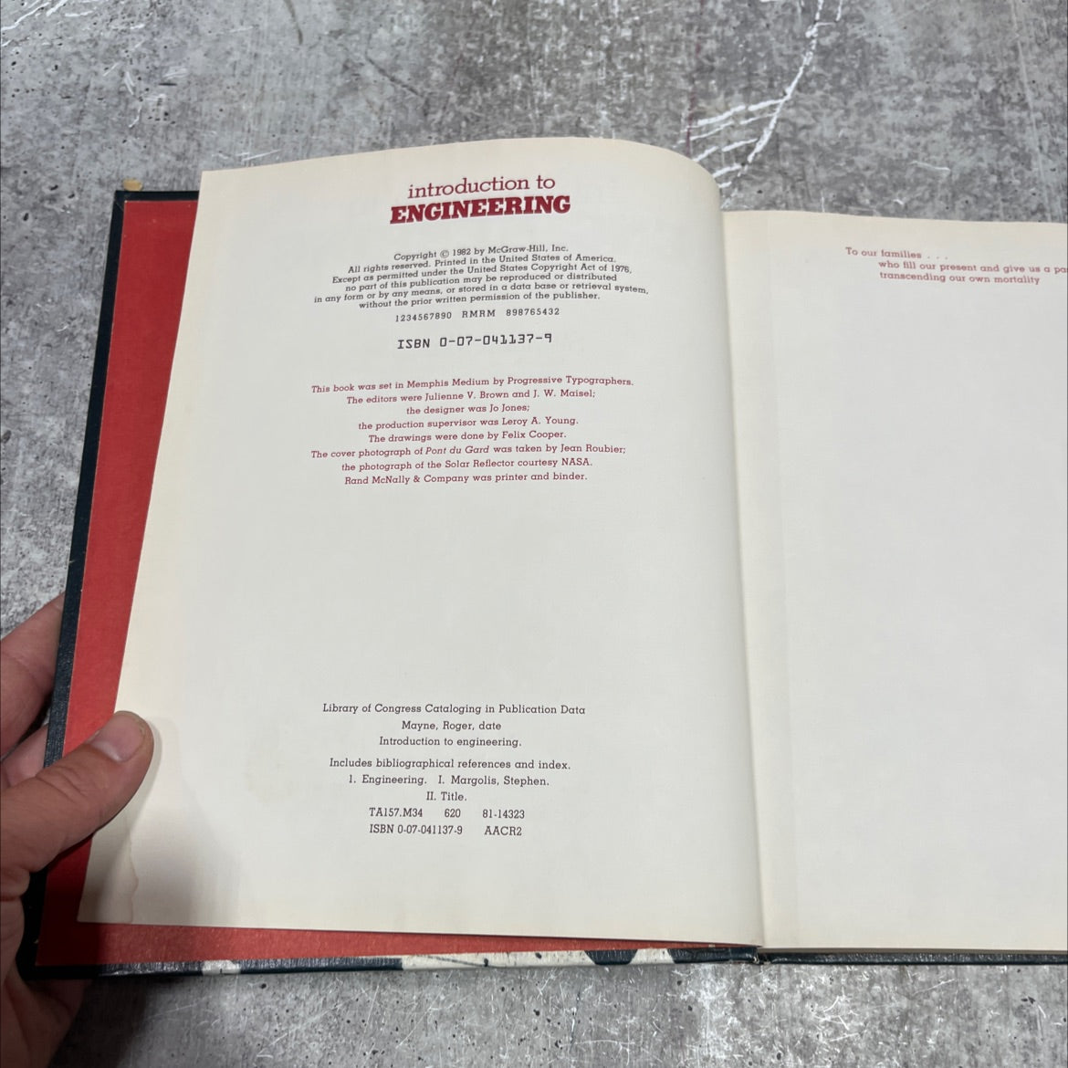 introduction to engineering book, by Roger Mayne, Stephen Margolis, 1982 Hardcover image 3