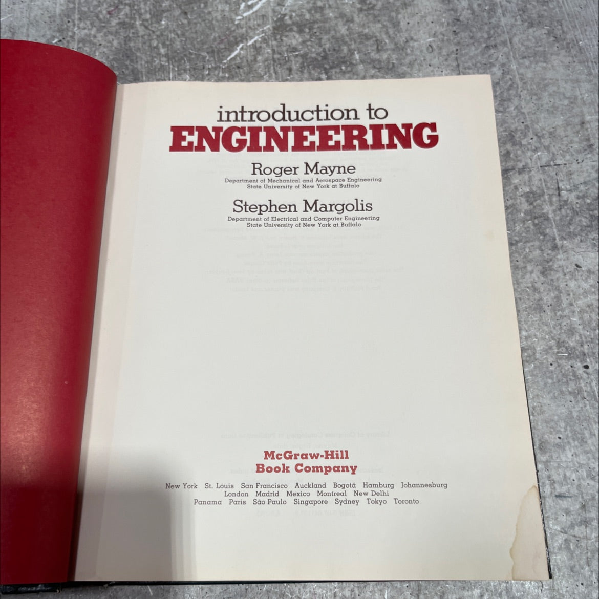 introduction to engineering book, by Roger Mayne, Stephen Margolis, 1982 Hardcover image 2
