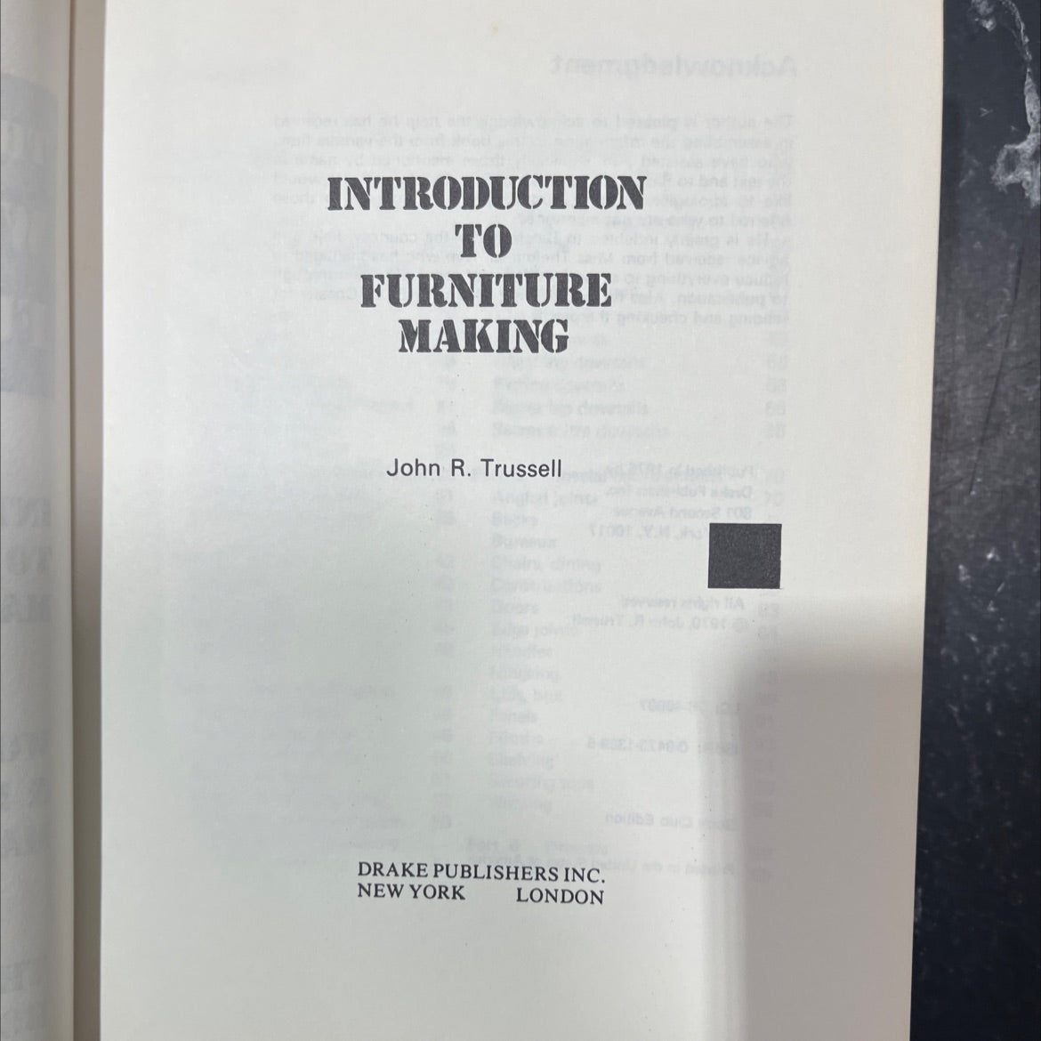 introduction to furniture making book, by John R. Trussell, 1976 Hardcover image 2