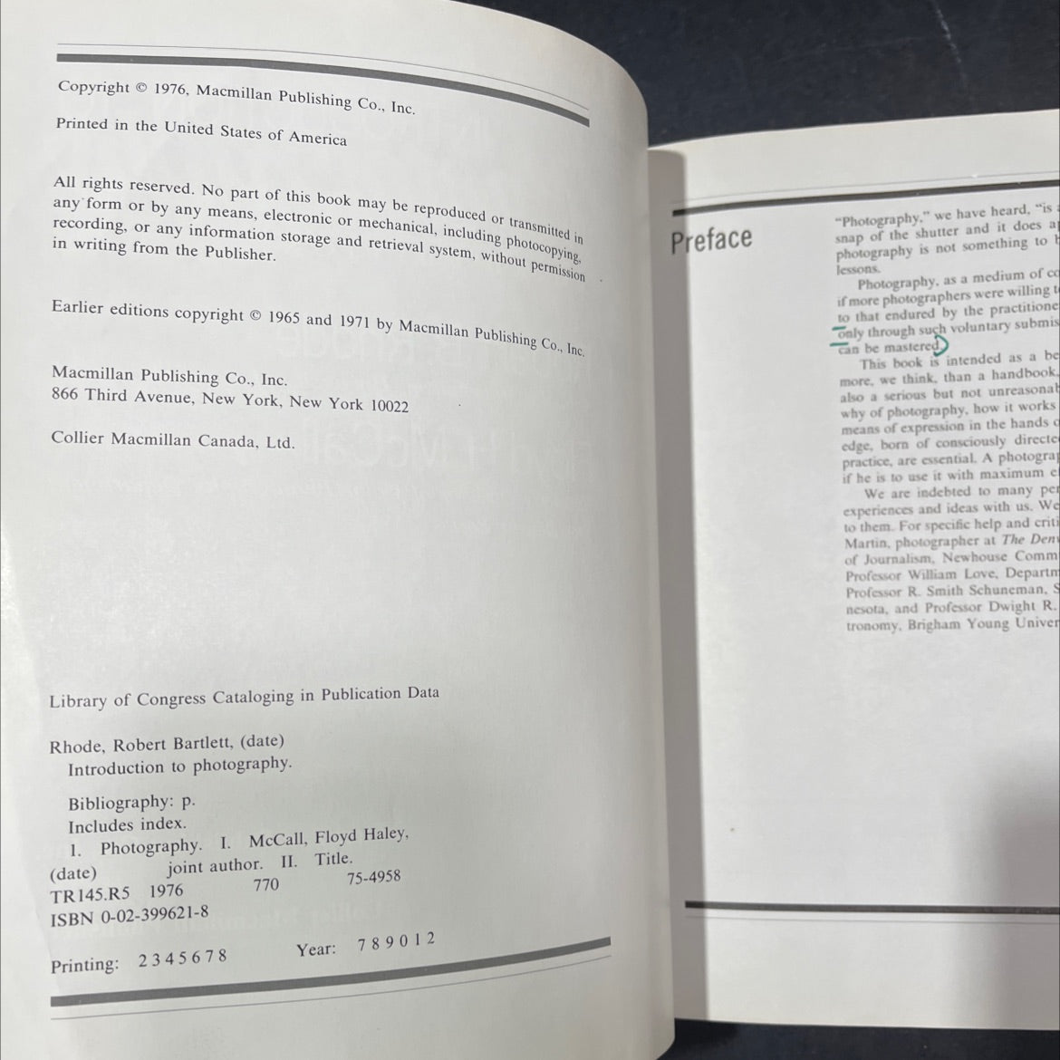 introduction to photography book, by robert b. rhode, floyd h. mccall, 1976 Hardcover image 3