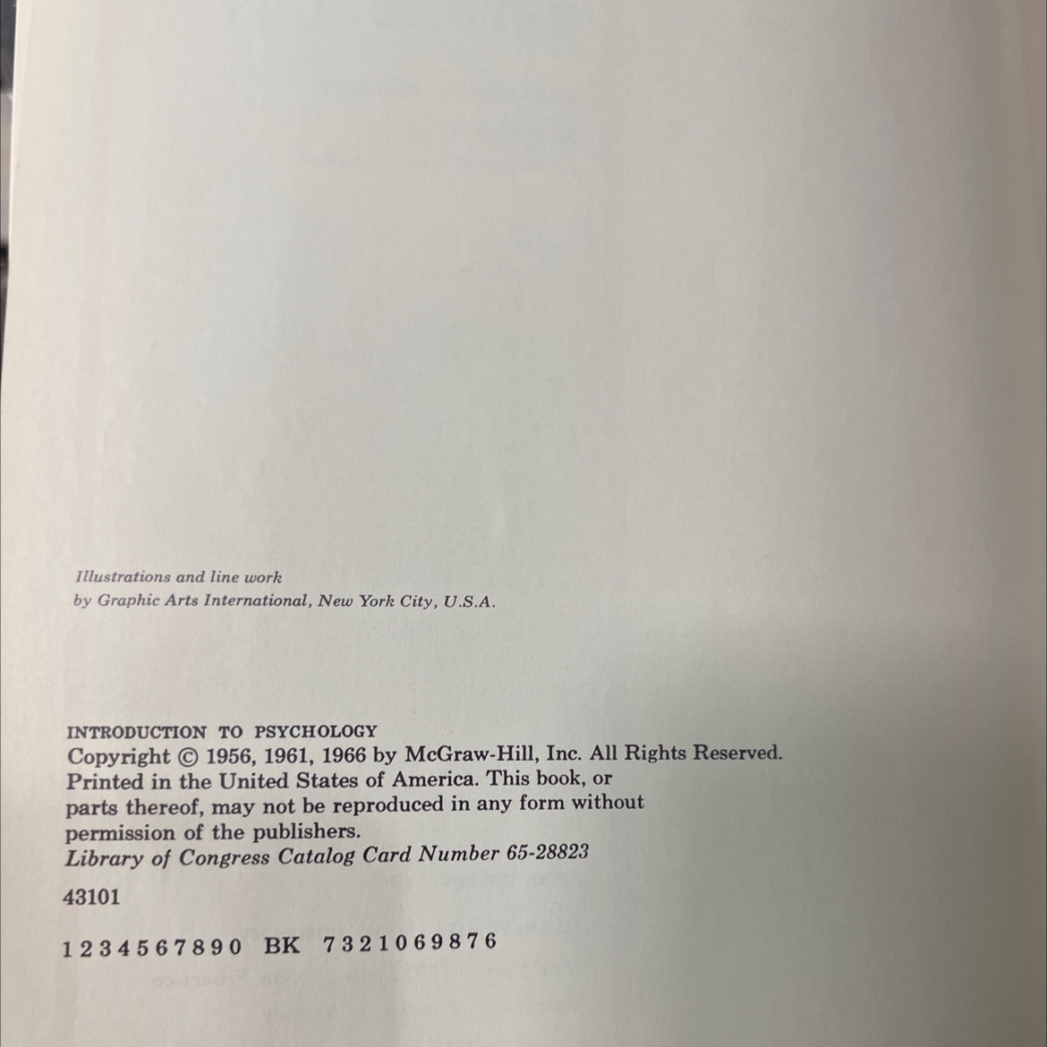 introduction to psychology book, by clifford t. morgan, richard a. king, 1966 Hardcover image 3