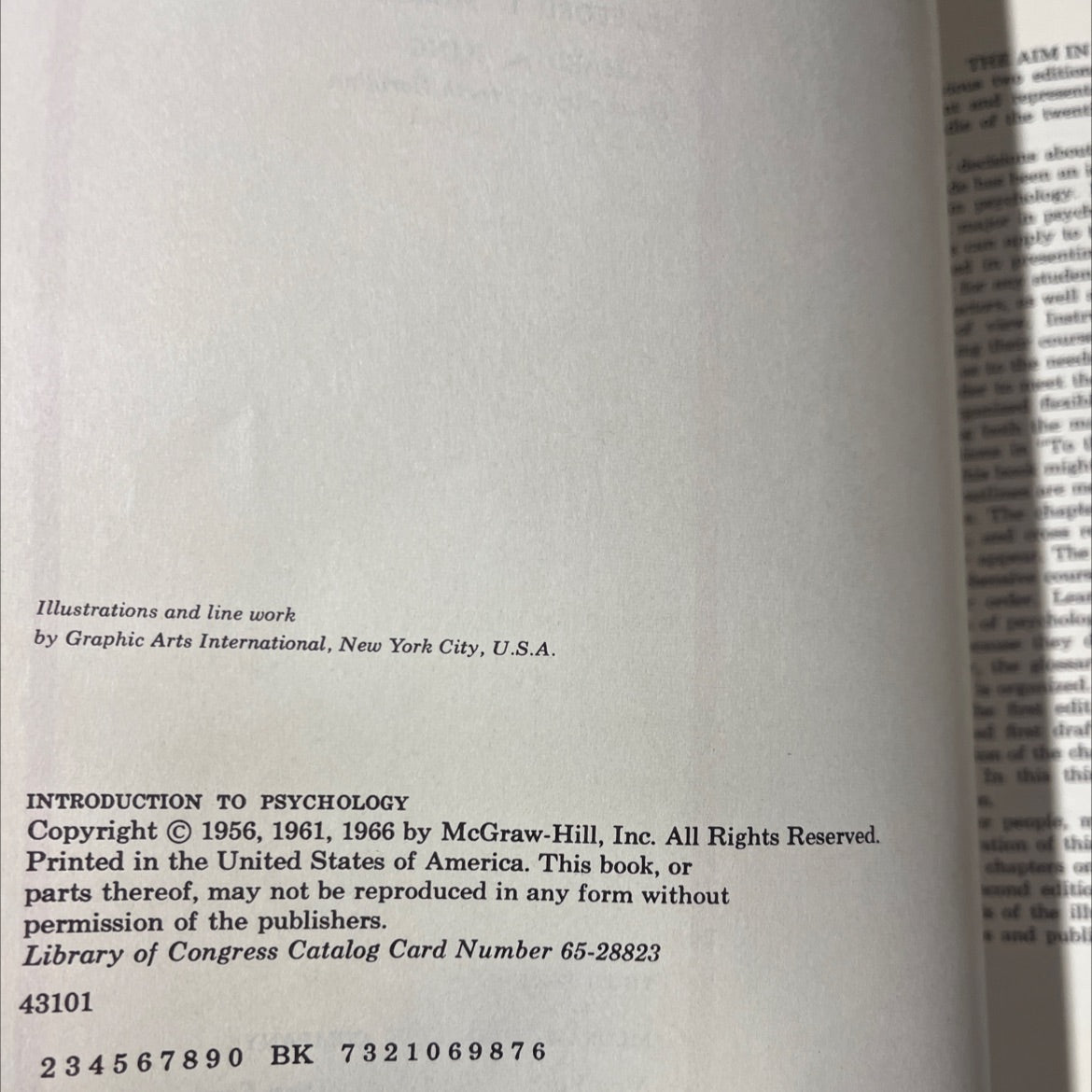 introduction to psychology book, by clifford t. morgan, richard a. king, 1966 Hardcover image 3