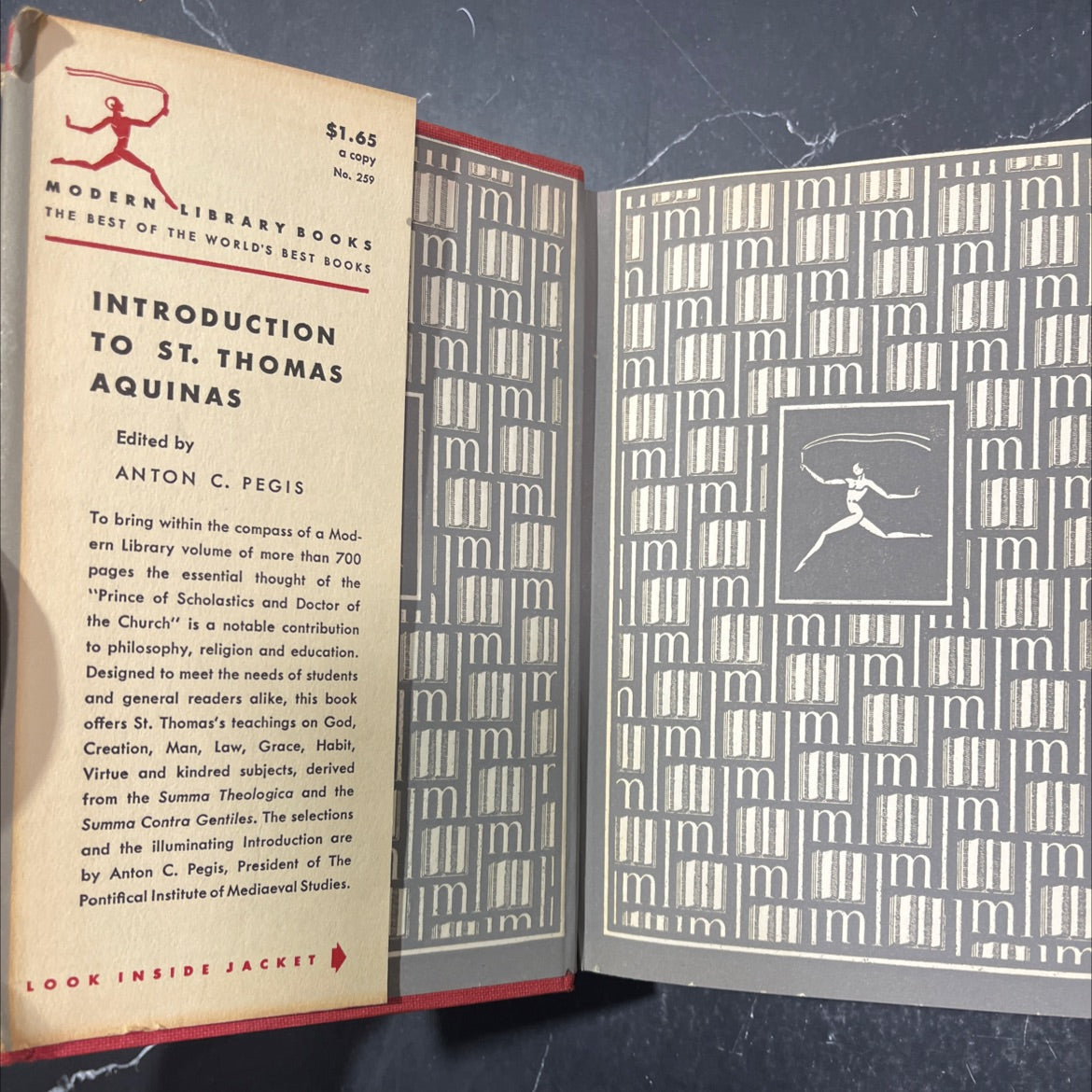 introduction to saint and thomas aquinas book, by anton c. pegis, 1948 Hardcover image 4