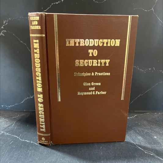 introduction to security book, by gion green and raymond c. farber, 1976 Hardcover image 1