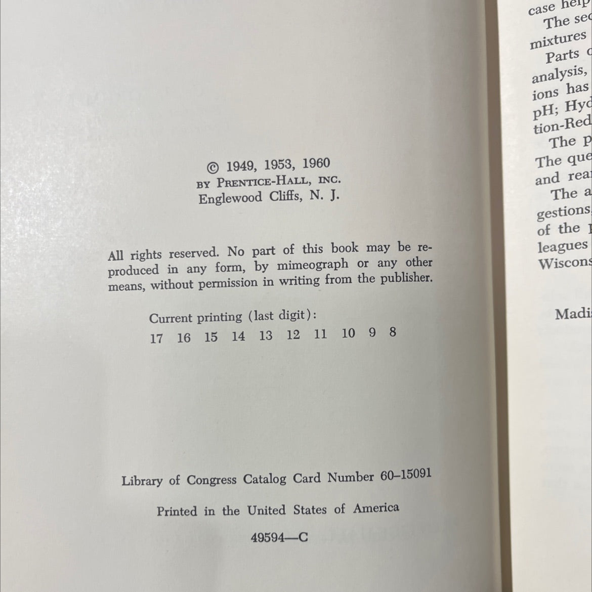 introduction to semimicro qualitative analysis book, by c. h. sorum, 1960 Hardcover image 3