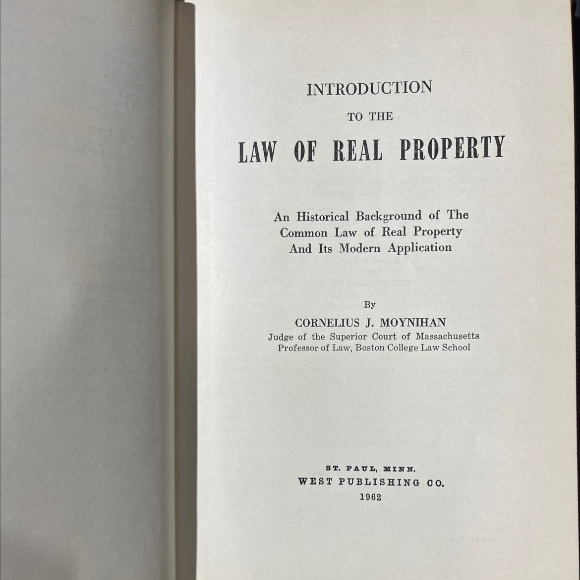 introduction to the law of real property an historical background of the common law of real property and its modern image 2