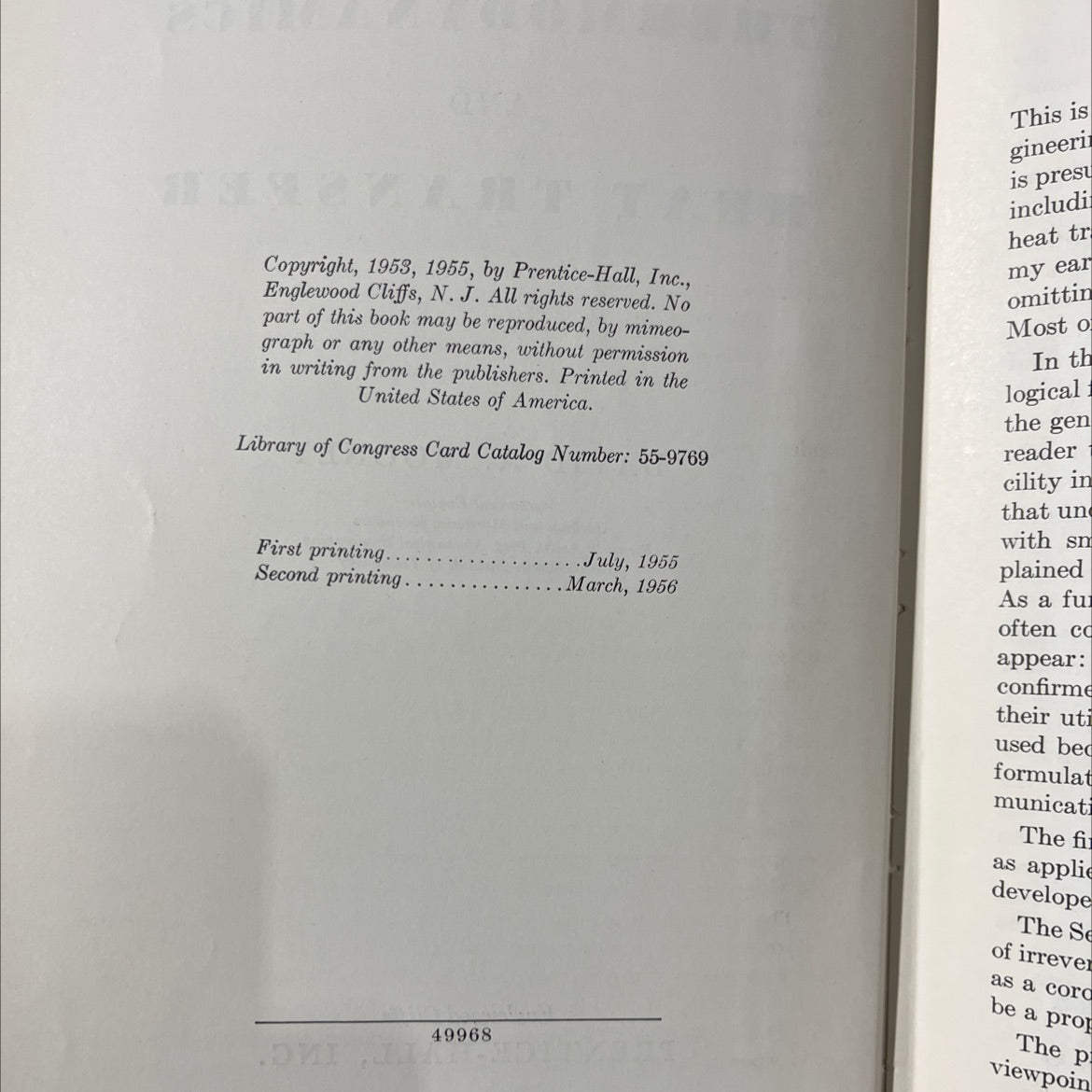 introduction to thermodynamics and heat transfer book, by david a. mooney, 1955 Hardcover image 3