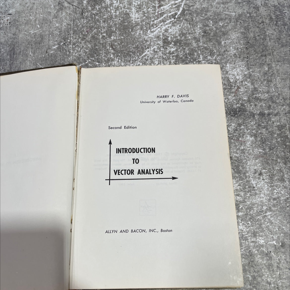 introduction to vector analysis book, by harry f. davis, 1968 Hardcover image 2