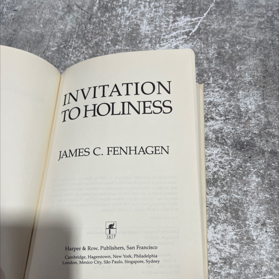 invitation to holiness book, by James C. Fenhagen, 1985 Hardcover image 2