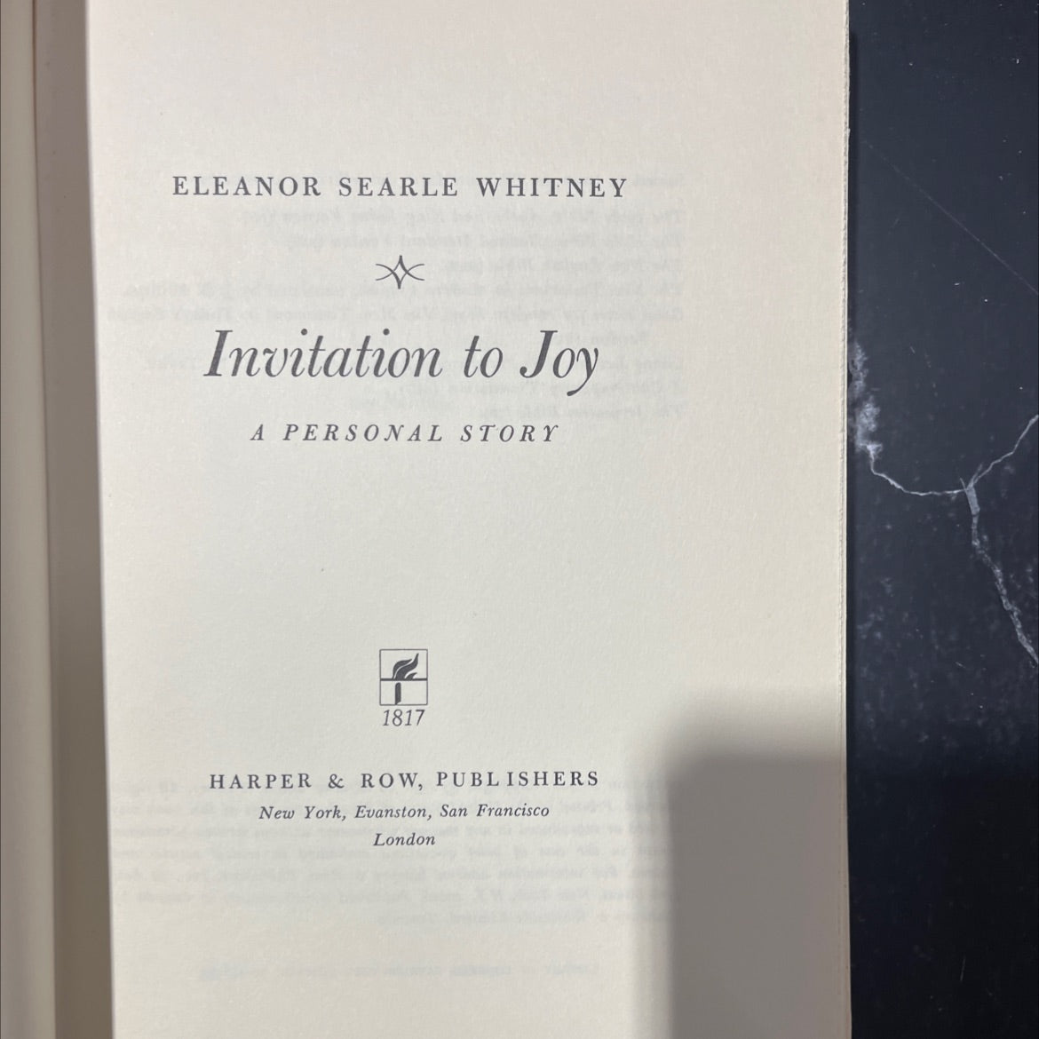 SIGNED invitation to joy a personal story book, by eleanor searle whitney, 1971 Hardcover, Vintage image 2