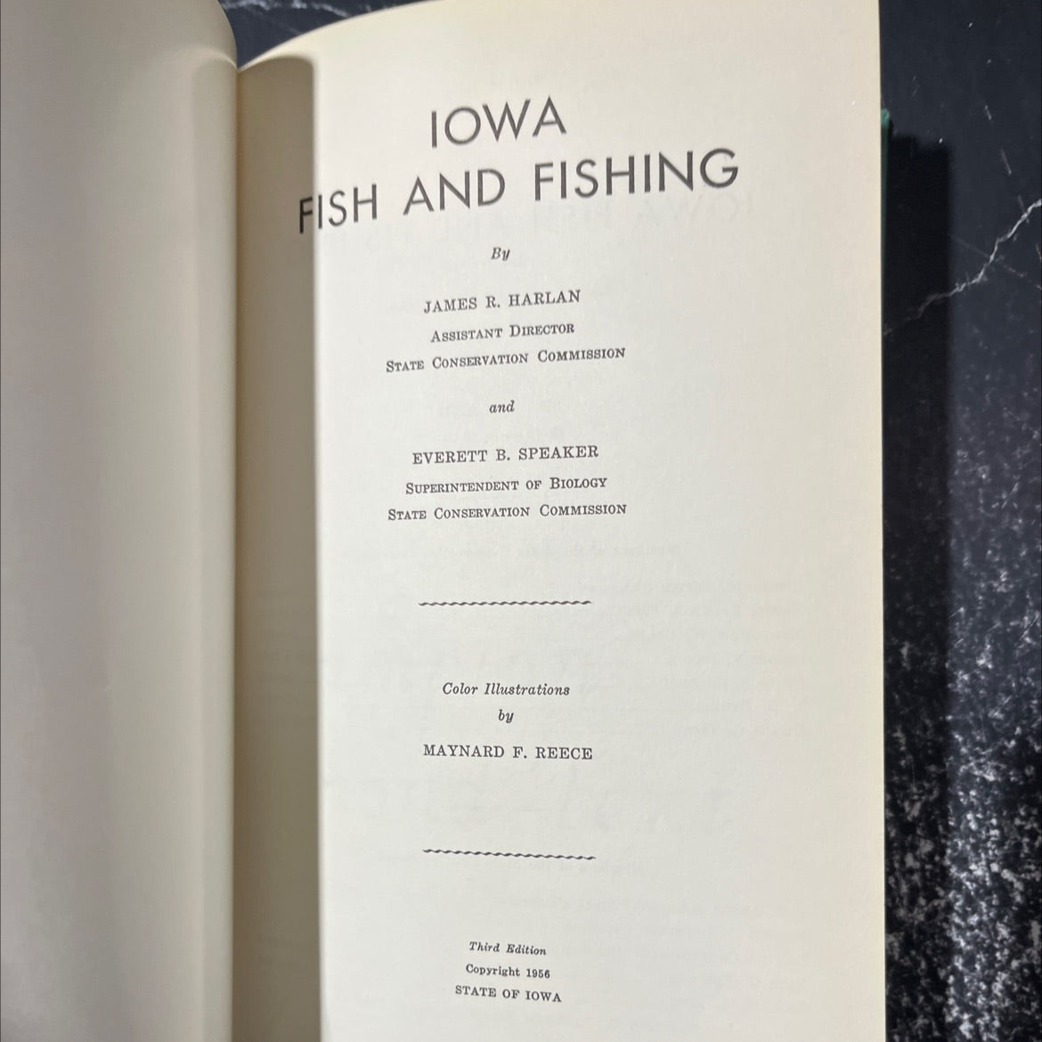 iowa fish and fishing book, by james r. harlan, everett b. speaker, 1956 Hardcover image 2
