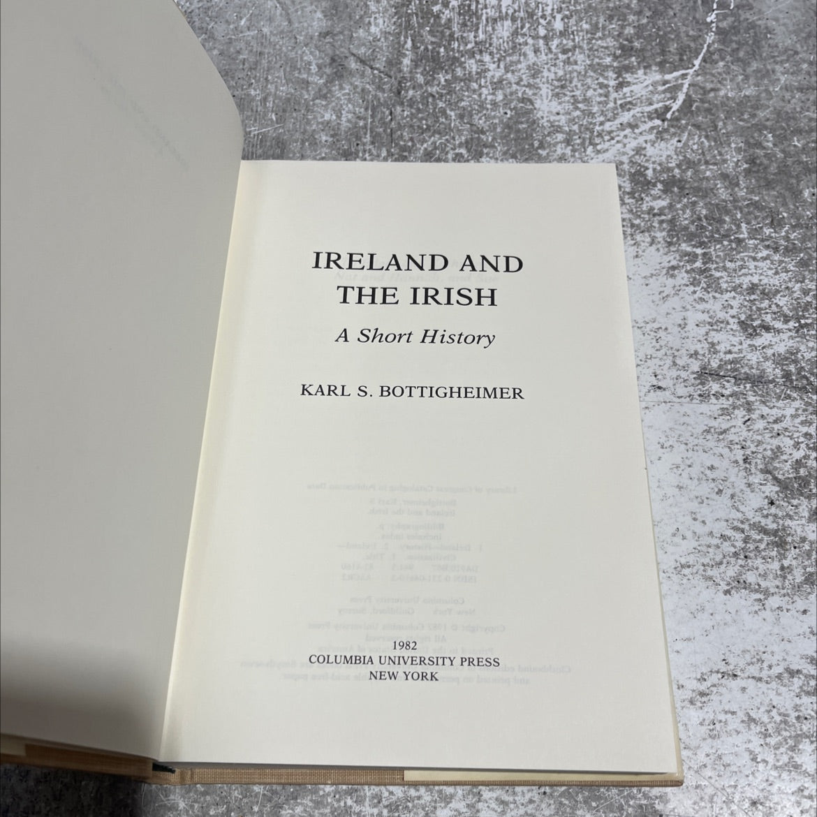 ireland and the irish a short history book, by Karl S. Bottigheimer, 1982 Hardcover image 2