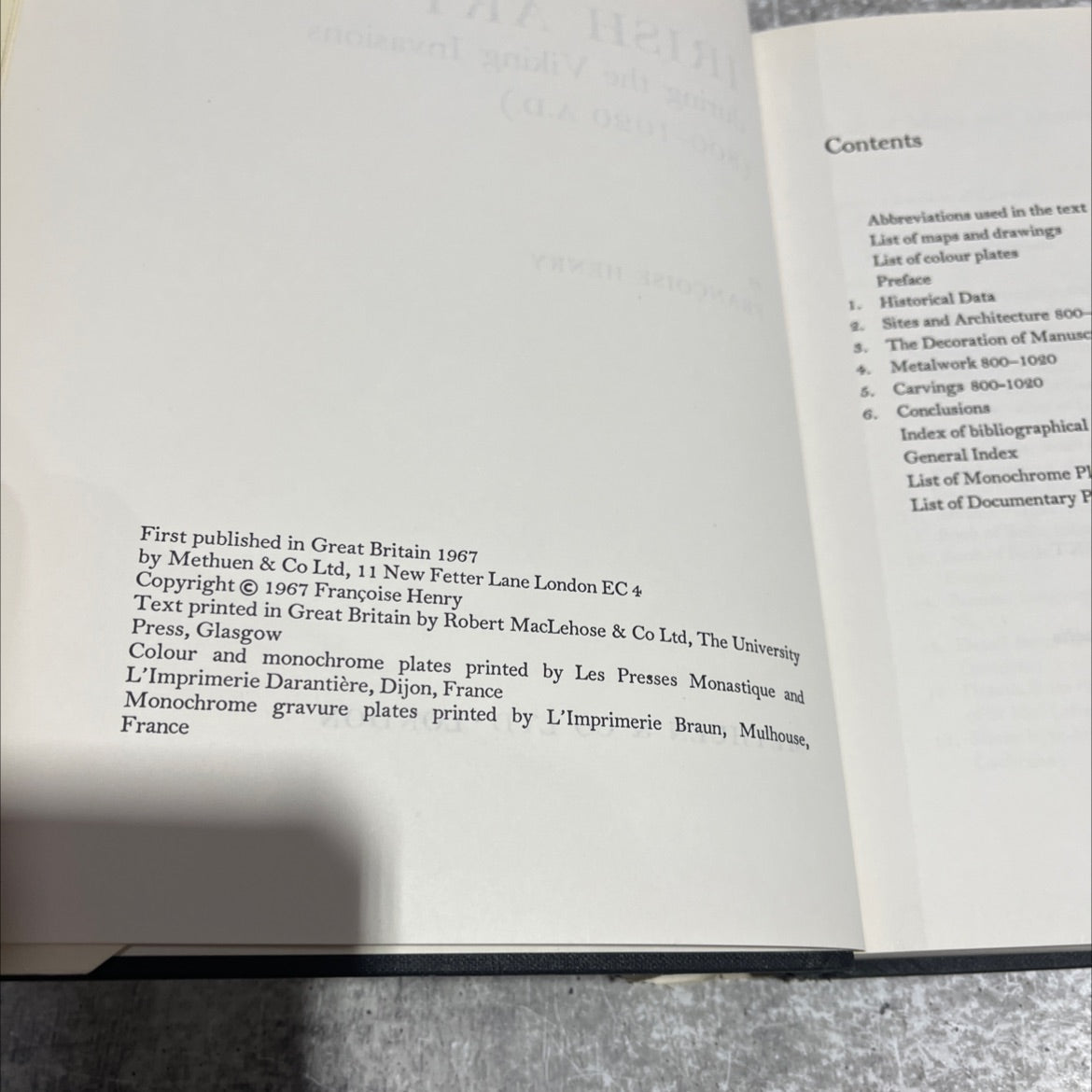 irish art during the viking invasions book, by françoise henry, 1967 Hardcover image 3