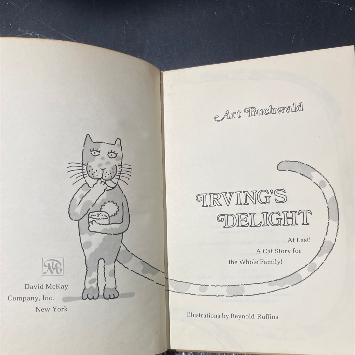 irving's delight book, by Art Buchwald, 1975 Hardcover image 2
