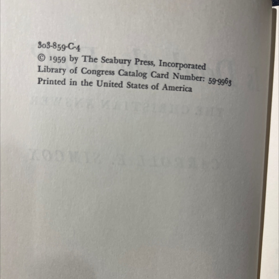 is death the end? the christian answer book, by carroll e. simcox, 1959 Hardcover image 3