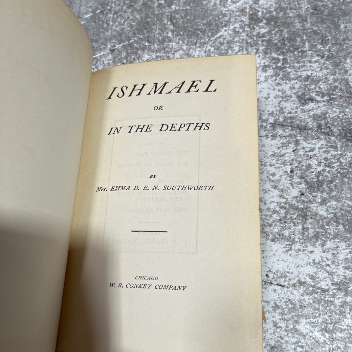 ishmael or in the depths book, by Mrs. Emma D. E. N. Southworth, 1891 Hardcover image 2