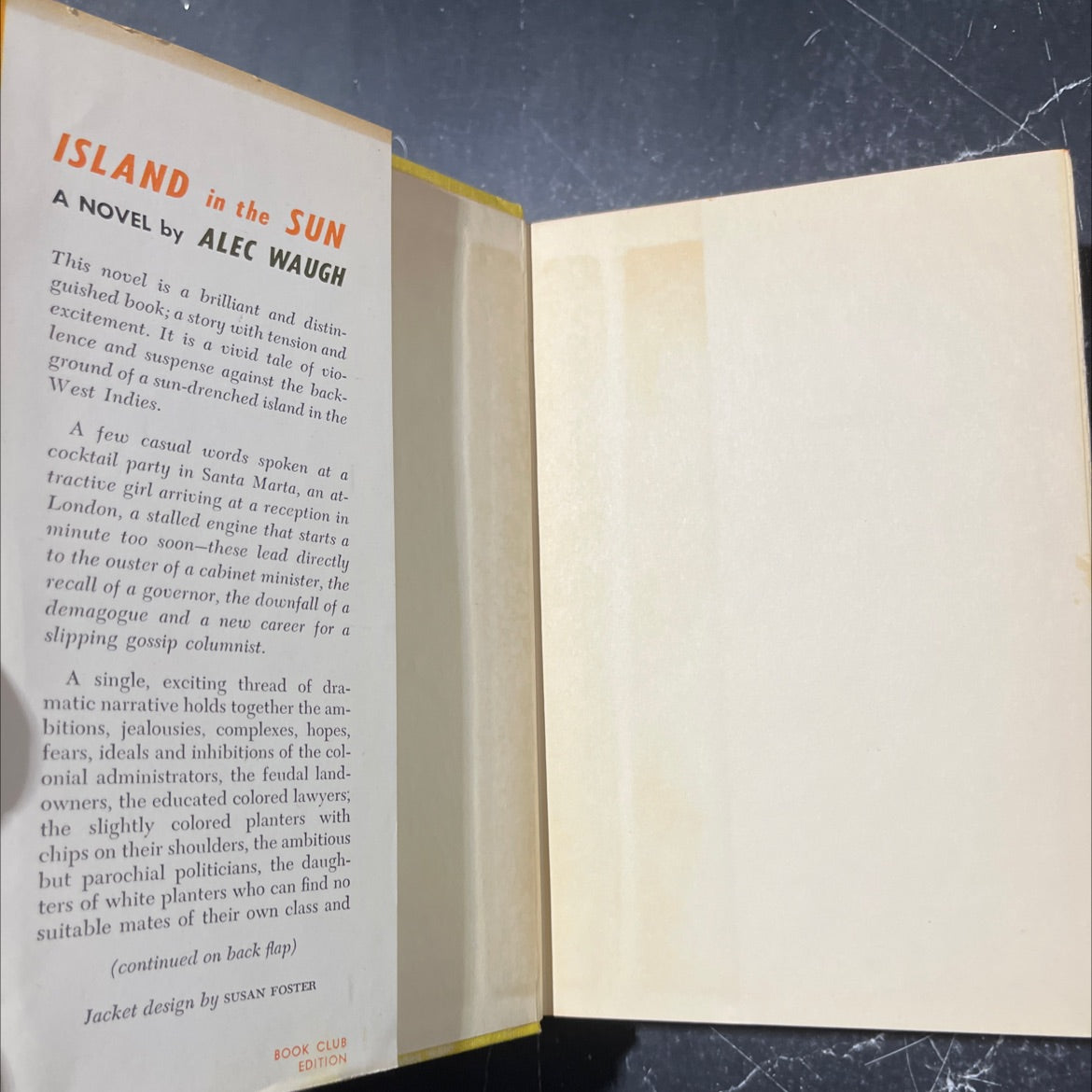 island in the sun book, by alec waugh, 1955 Hardcover image 4