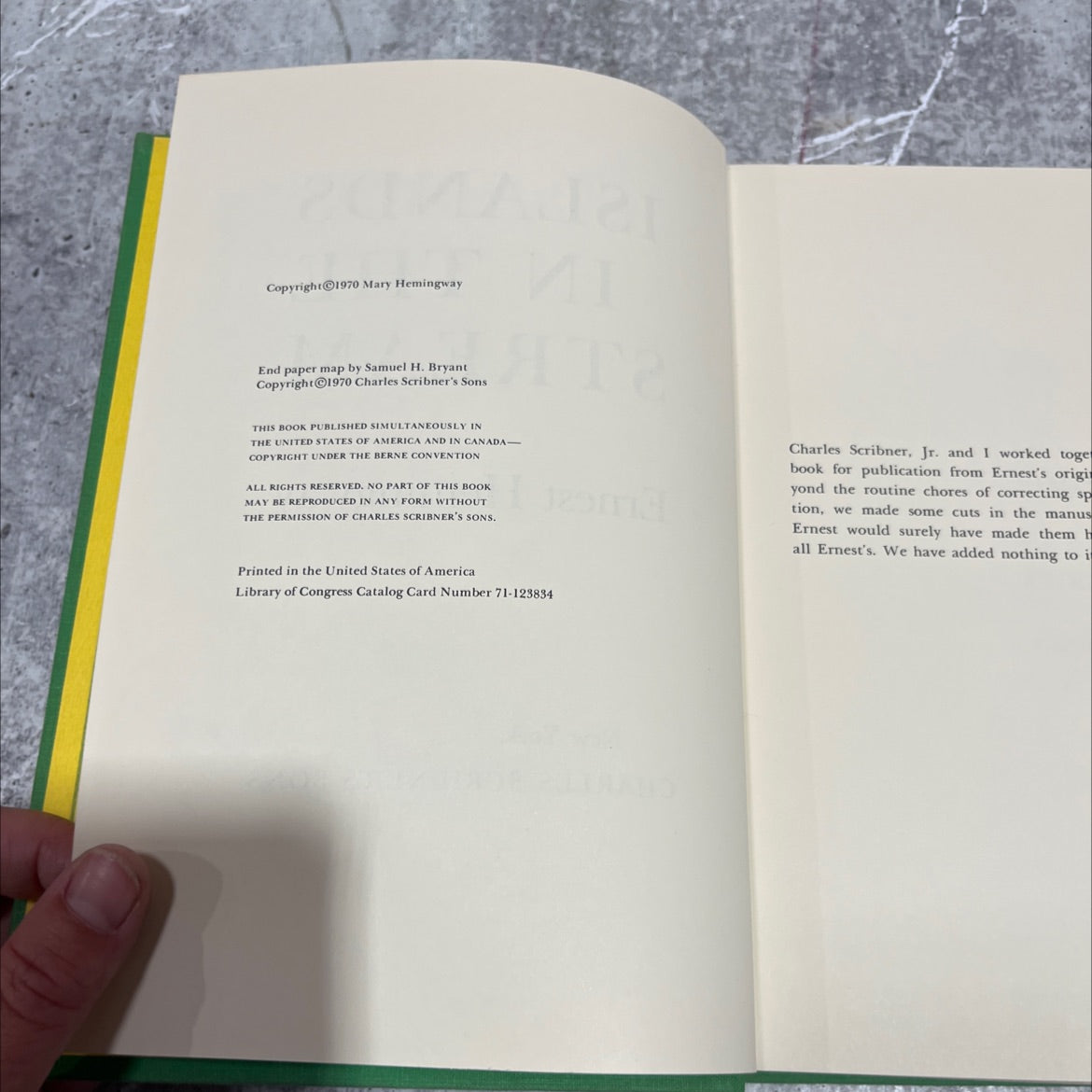 islands in the stream book, by ernest hemingway, 1970 Hardcover image 3