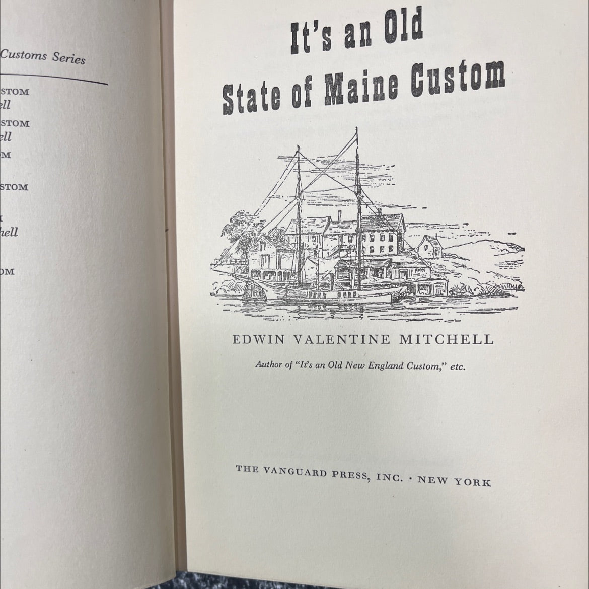 it's an old state of maine custom book, by edwin valentine mitchell, 1949 Hardcover image 2