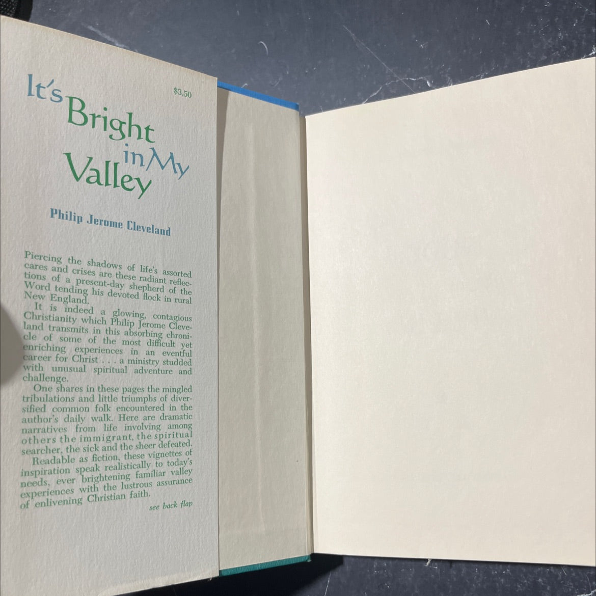 it's bright in my valley book, by philip jerome cleveland, 1962 Hardcover image 4
