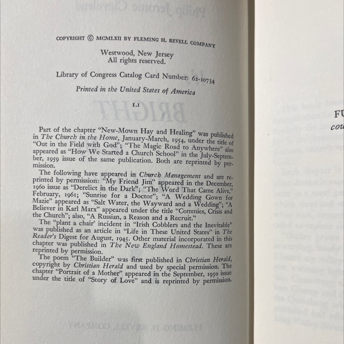 it's bright in my valley book, by philip jerome cleveland, 1962 Hardcover image 3