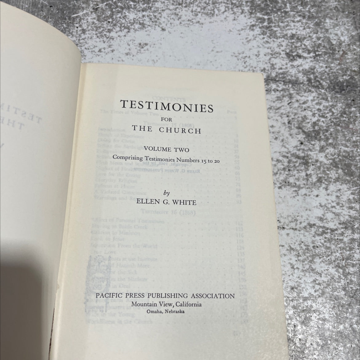 iteat ht testimonies volume two book, by ellen g. white, 1968 Hardcover image 2