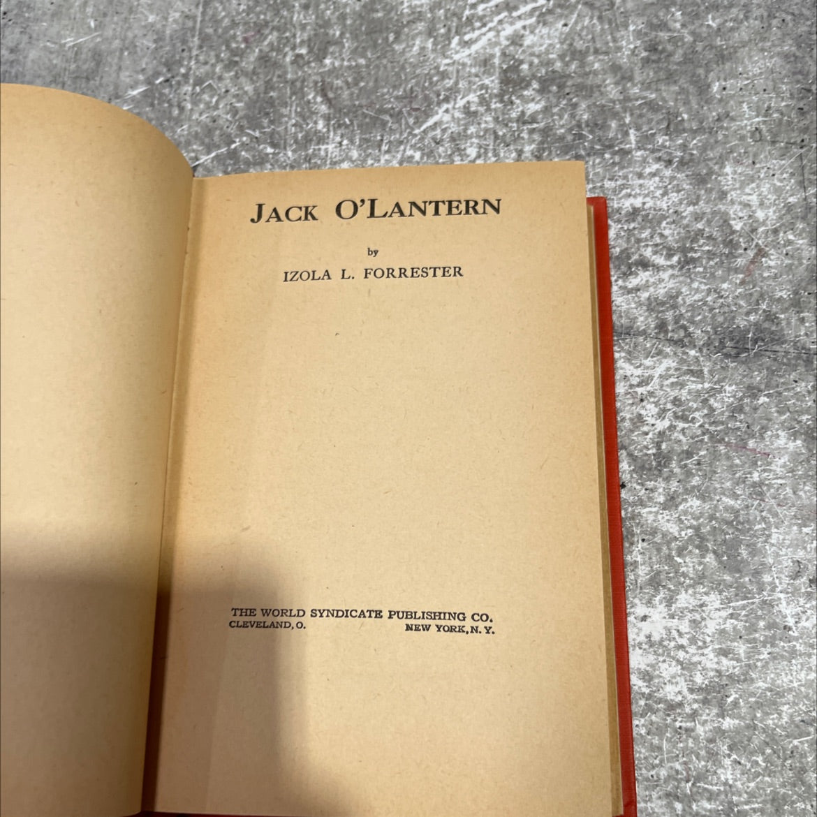 jack o'lantern book, by izola l. forrester, 1927 Hardcover image 2