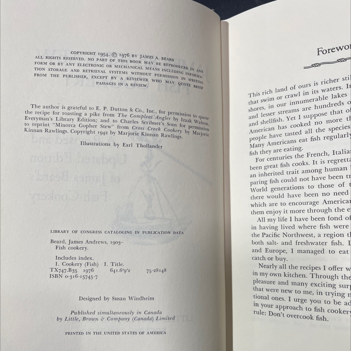 james beard's new fish cookery book, by james a. beard, 1976 Hardcover image 3