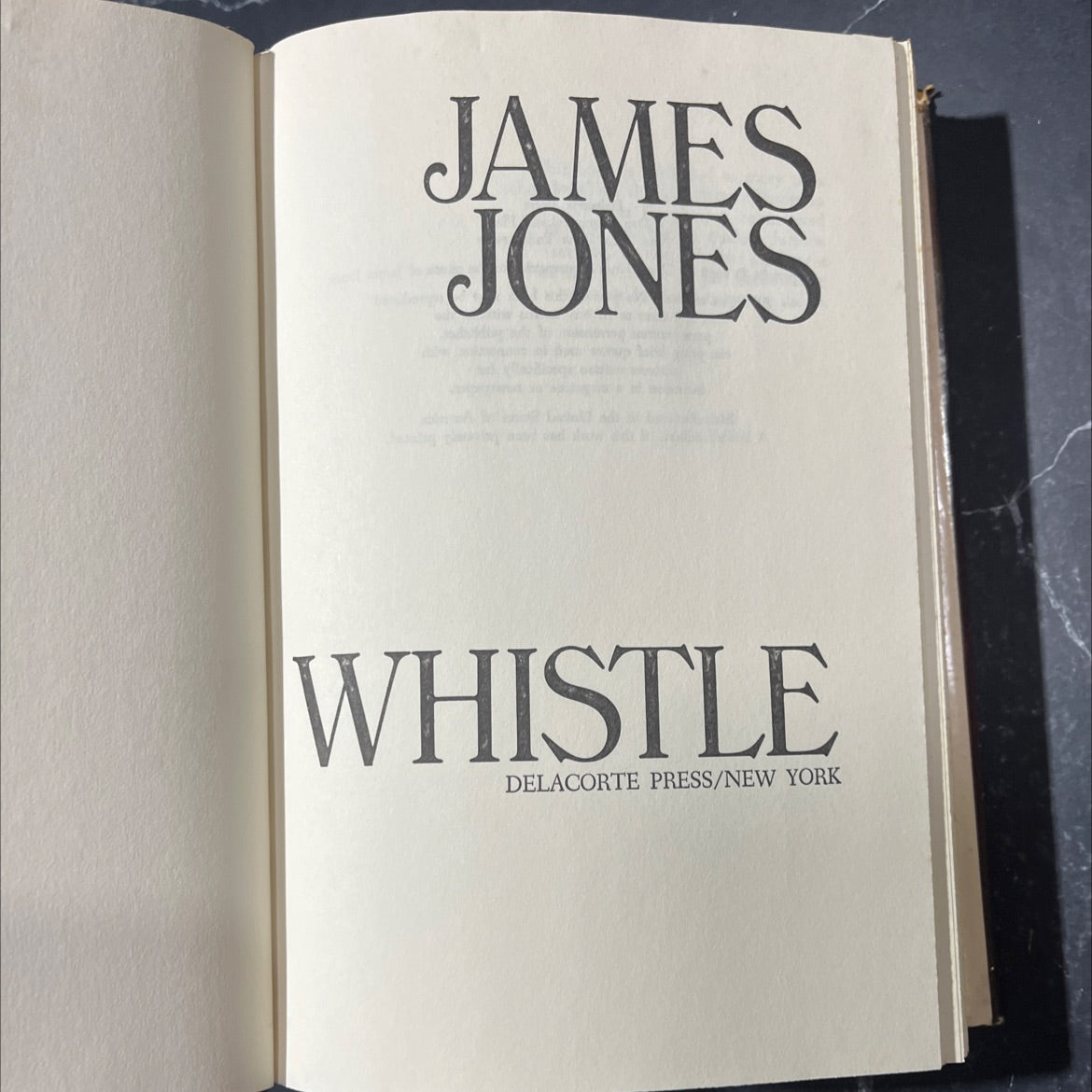 james jones whistle book, by Gloria Jones, 1978 Hardcover image 2