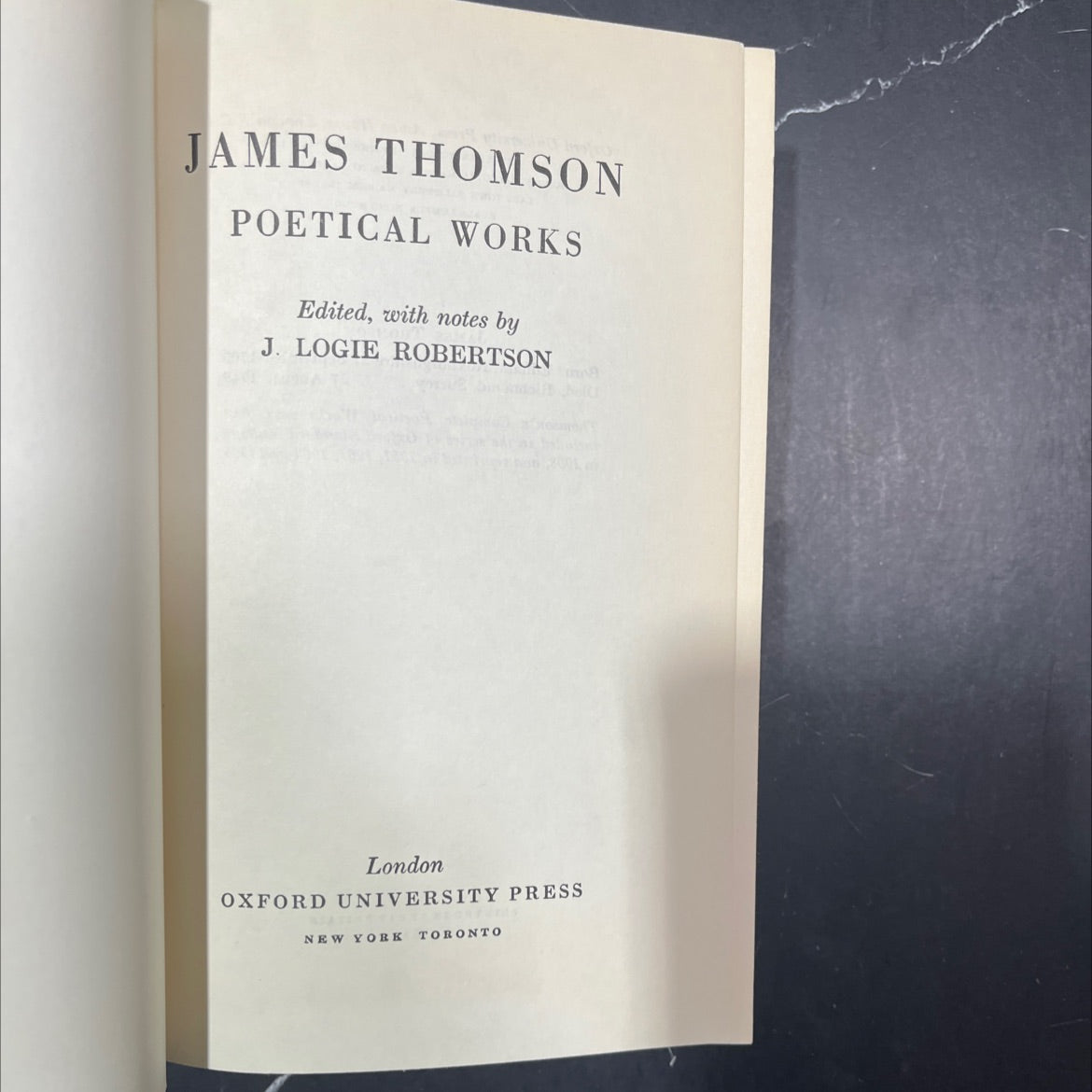 james thomson poetical works book, by james thomson, 1965 Hardcover image 2