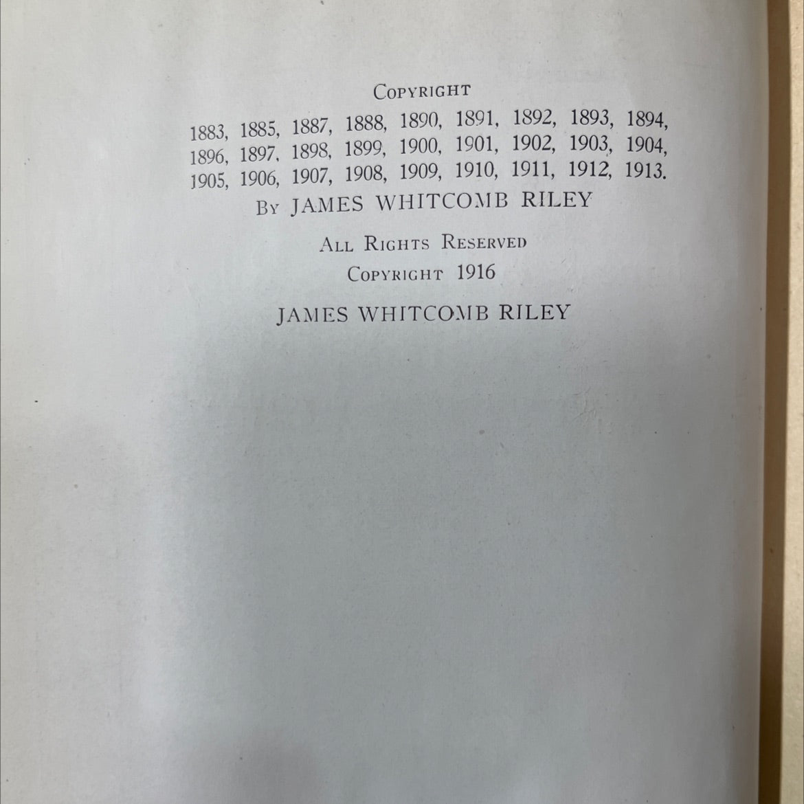 james whitcomb riley's complete works book, by James Whitcomb Riley, 1916 Hardcover image 3