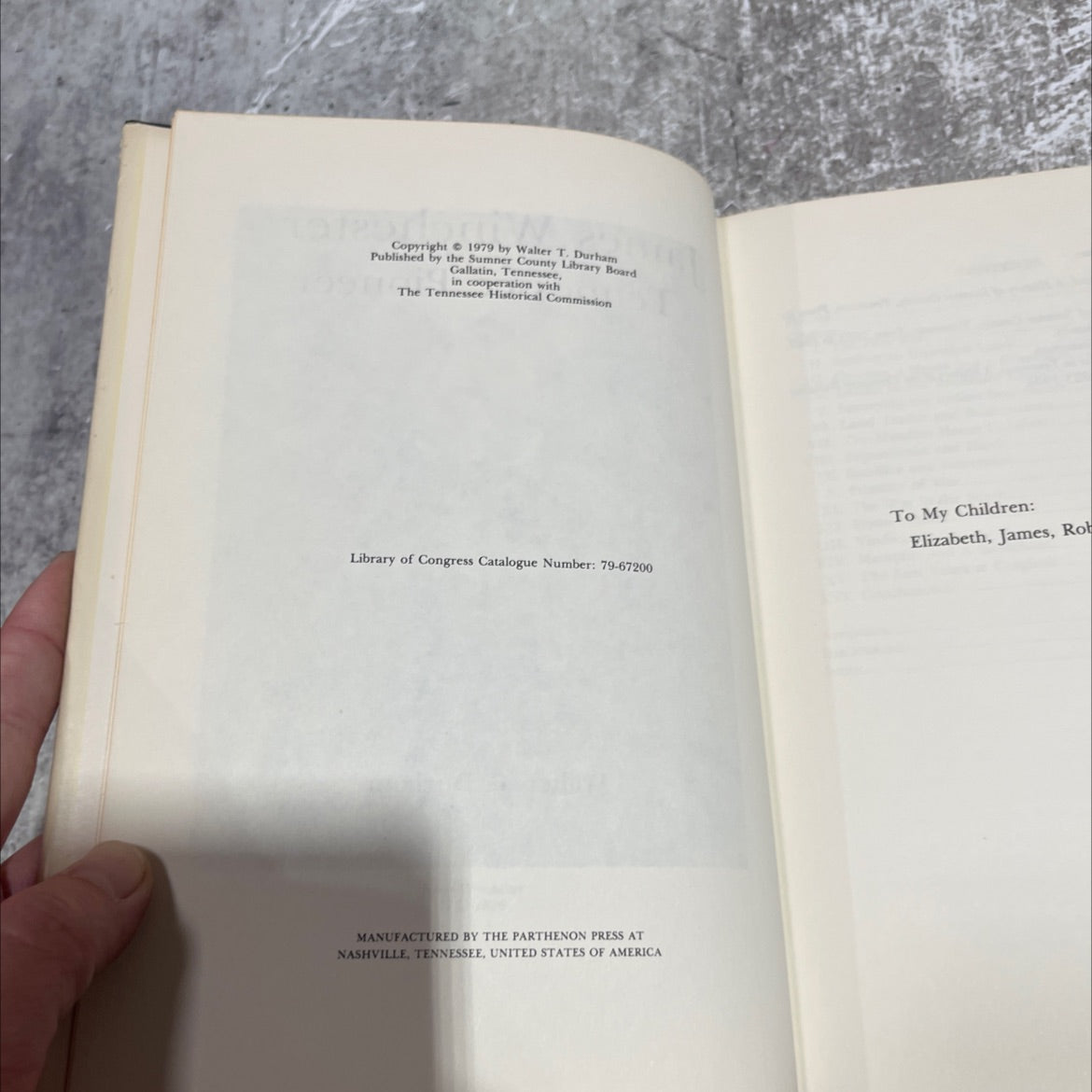 james winchester tennessee pioneer book, by walter t. durham, 1979 Hardcover image 3