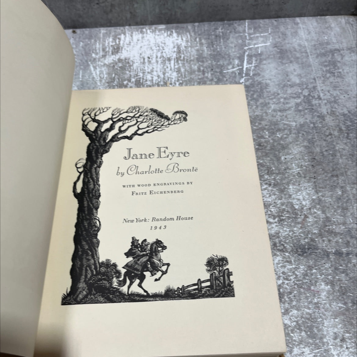 jane eyre book, by charlotte bronte, 1943 Hardcover image 2