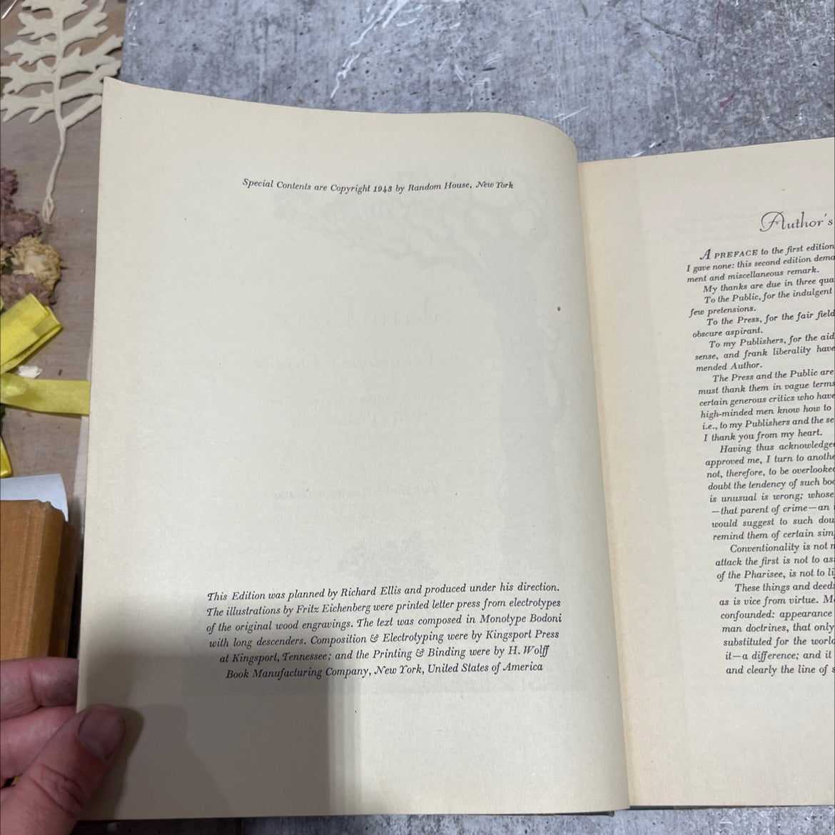 jane eyre book, by charlotte brontë, 1943 Hardcover image 3