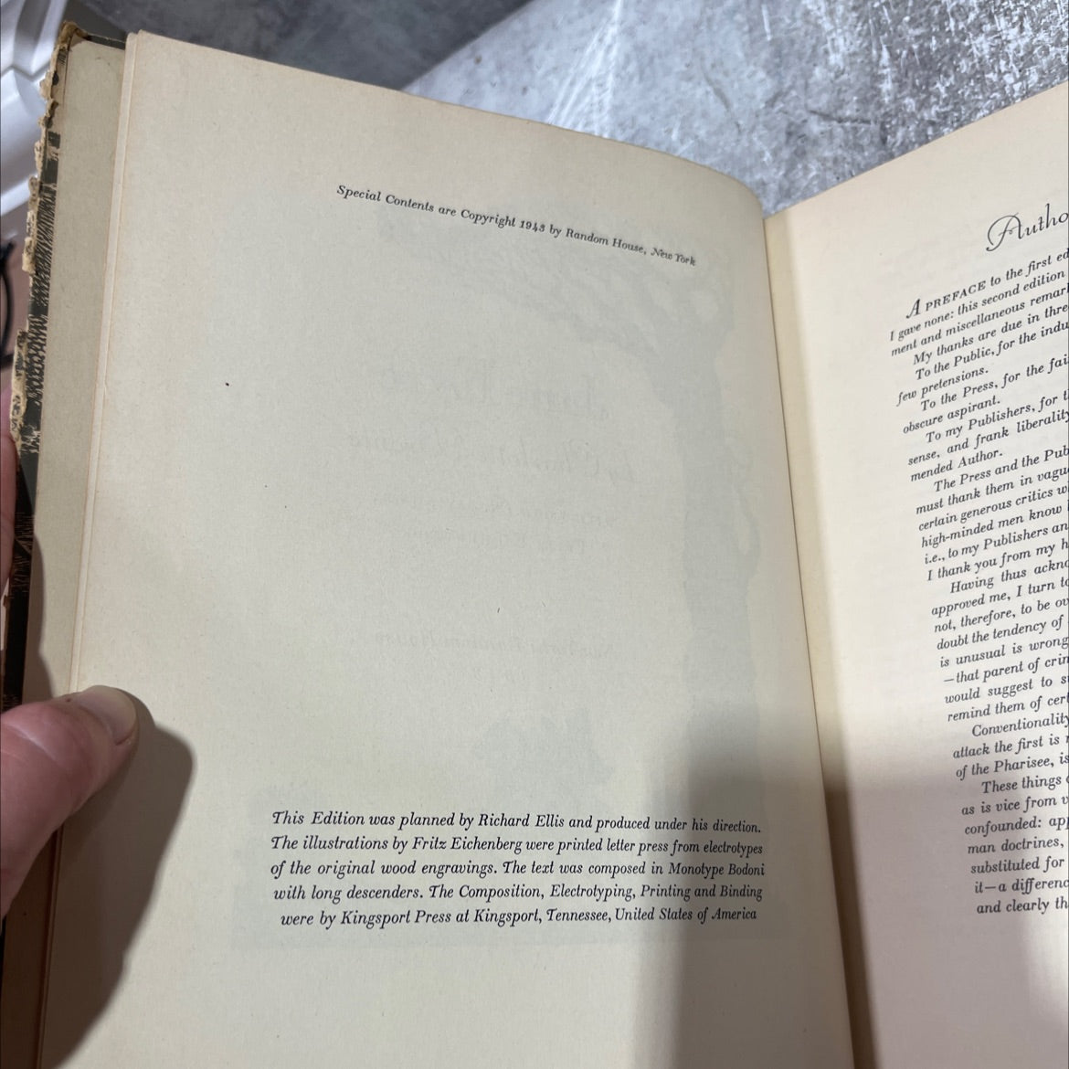 jane eyre book, by charlotte bronte, 1943 Hardcover image 3
