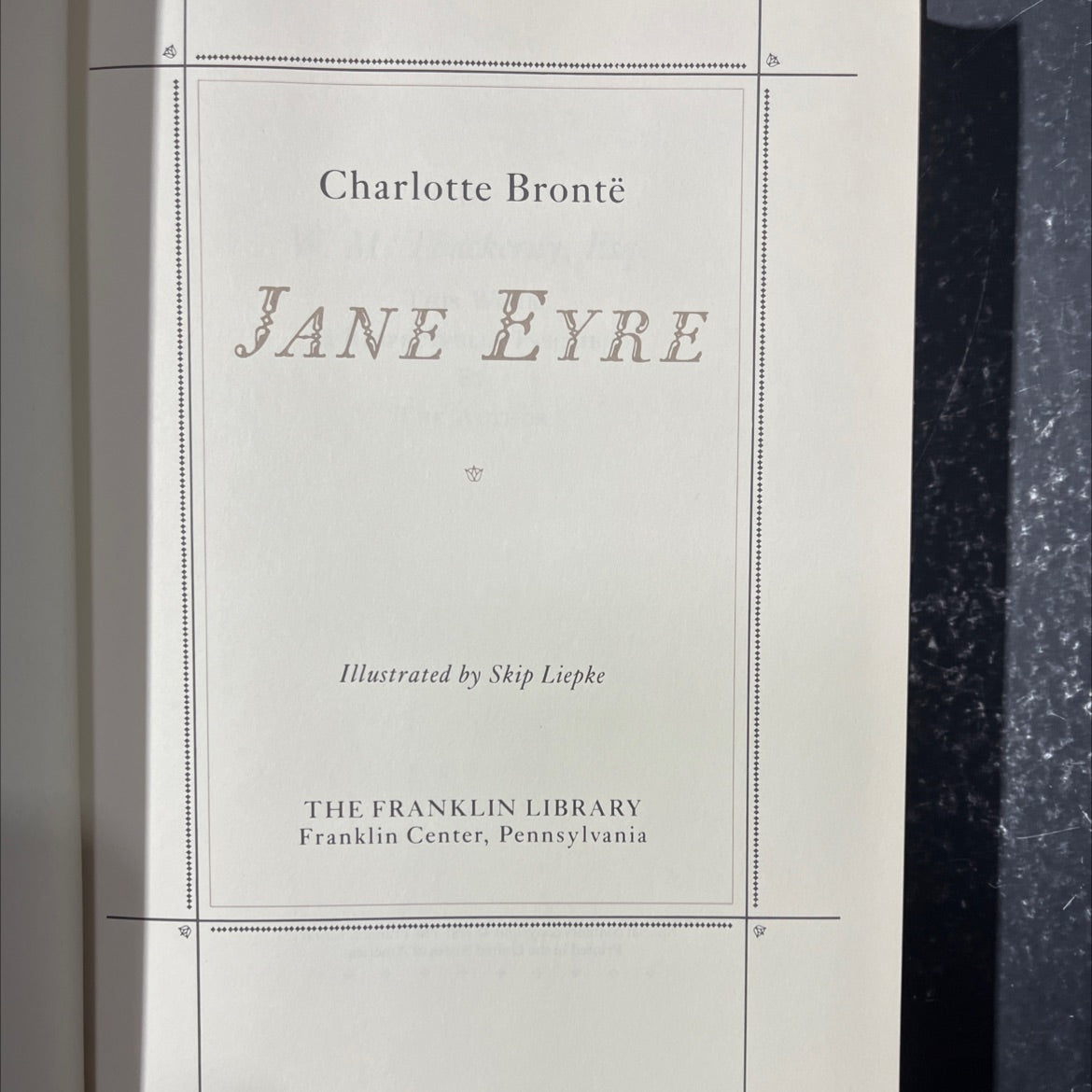 jane eyre book, by charlotte brontë, 1981 Leather image 2