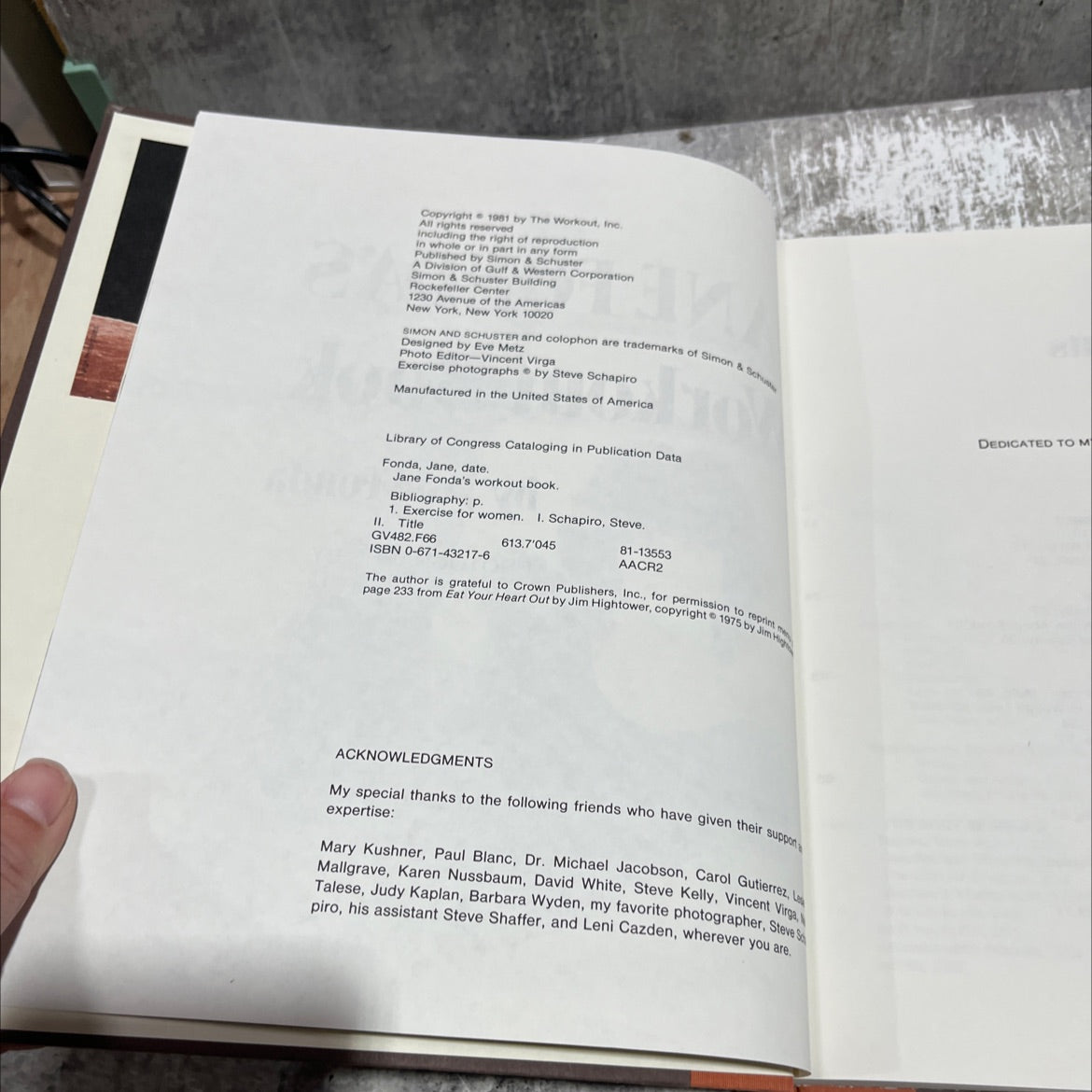 jane fonda's workout book book, by jane fonda, 1981 Hardcover image 3