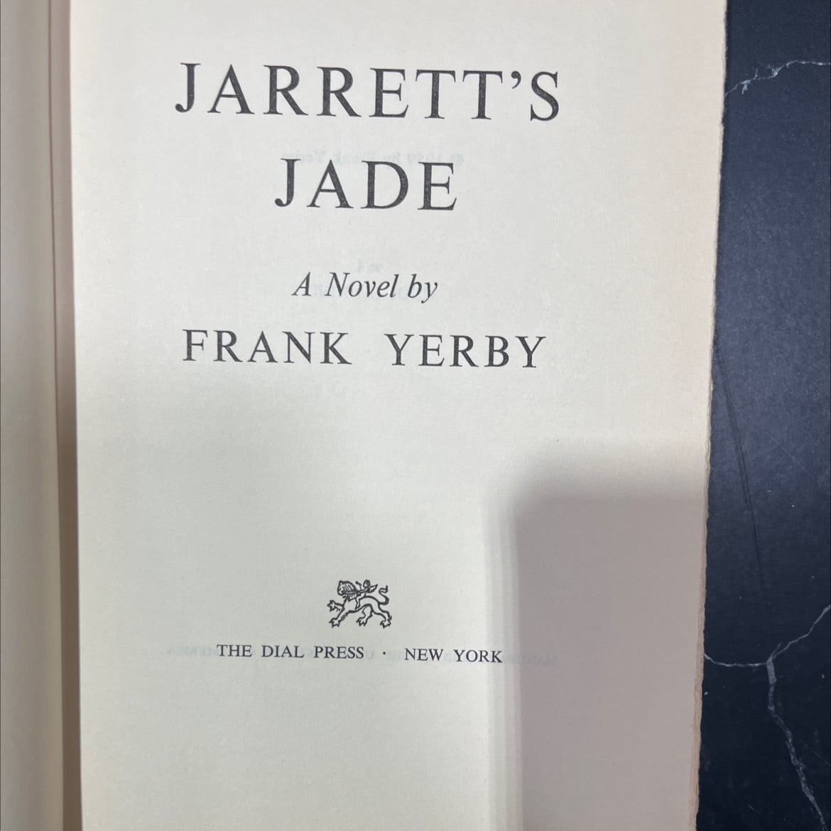 jarrett's jade book, by frank yerby, 1959 Hardcover image 2