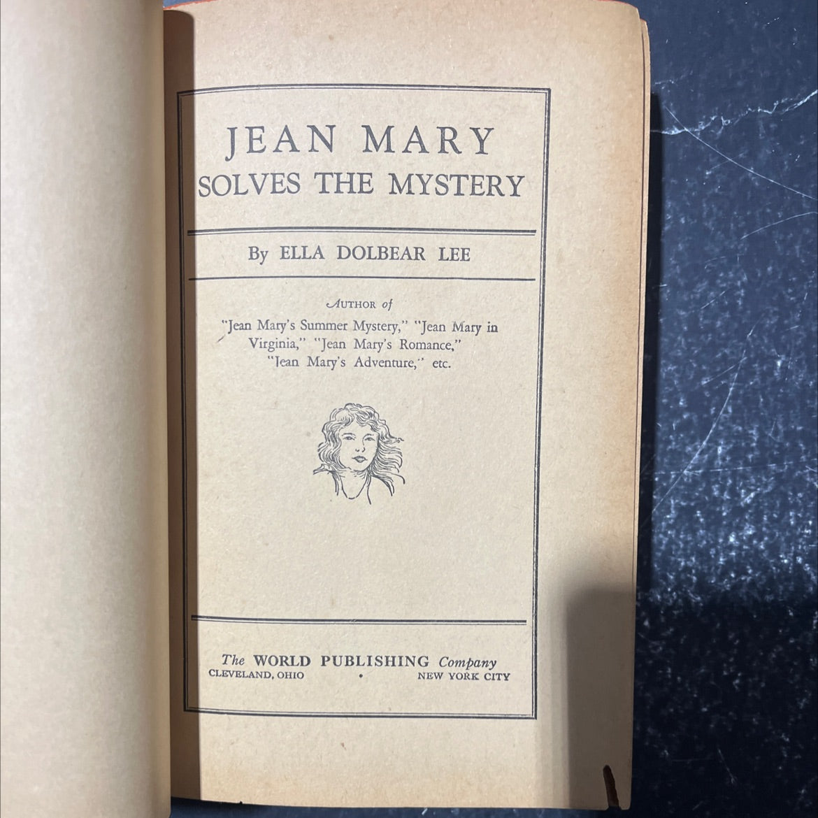 jean mary solves the mystery book, by ella dolbear lee, 1933 Hardcover image 2