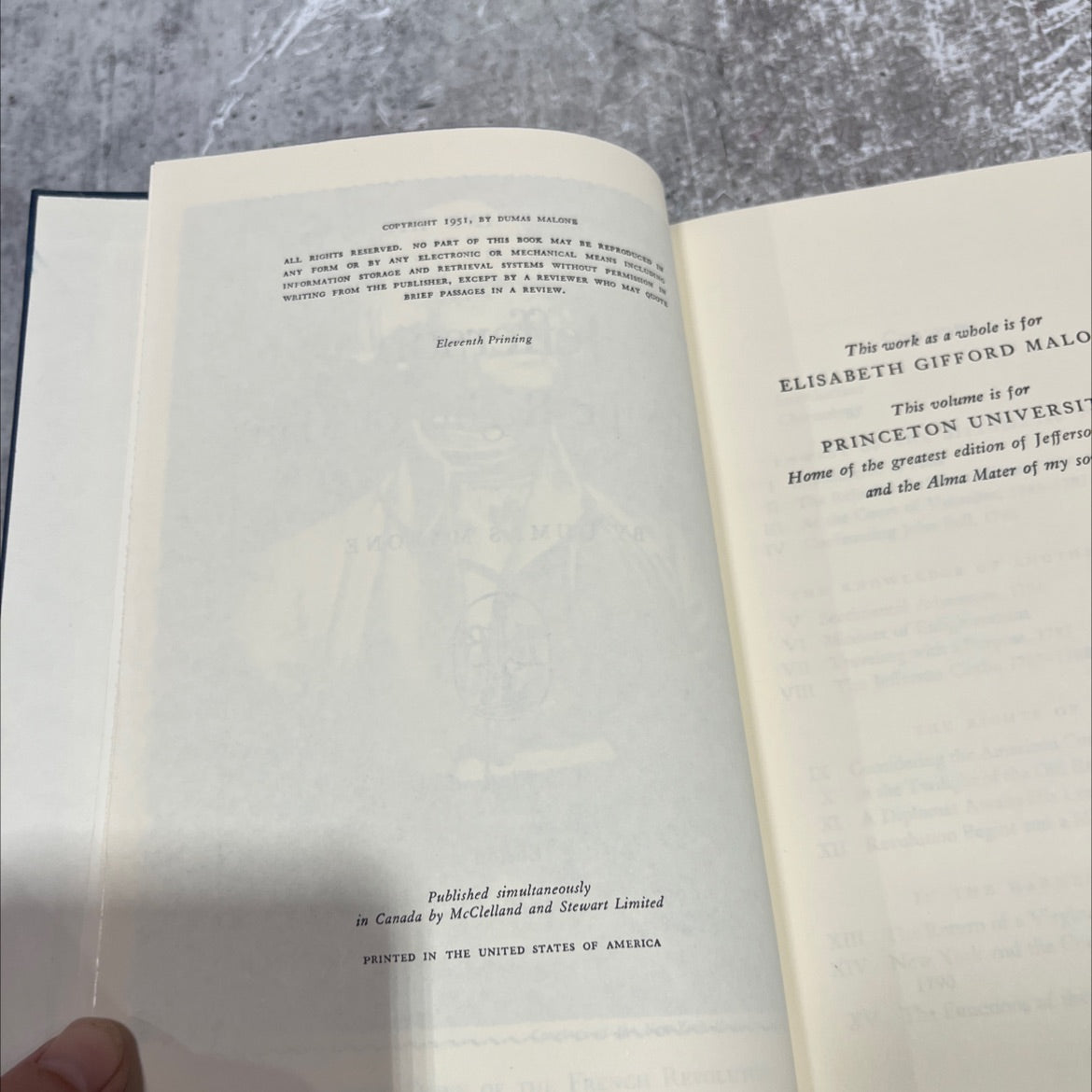 jefferson and the rights of man book, by dumas malone, 1951 Hardcover image 3