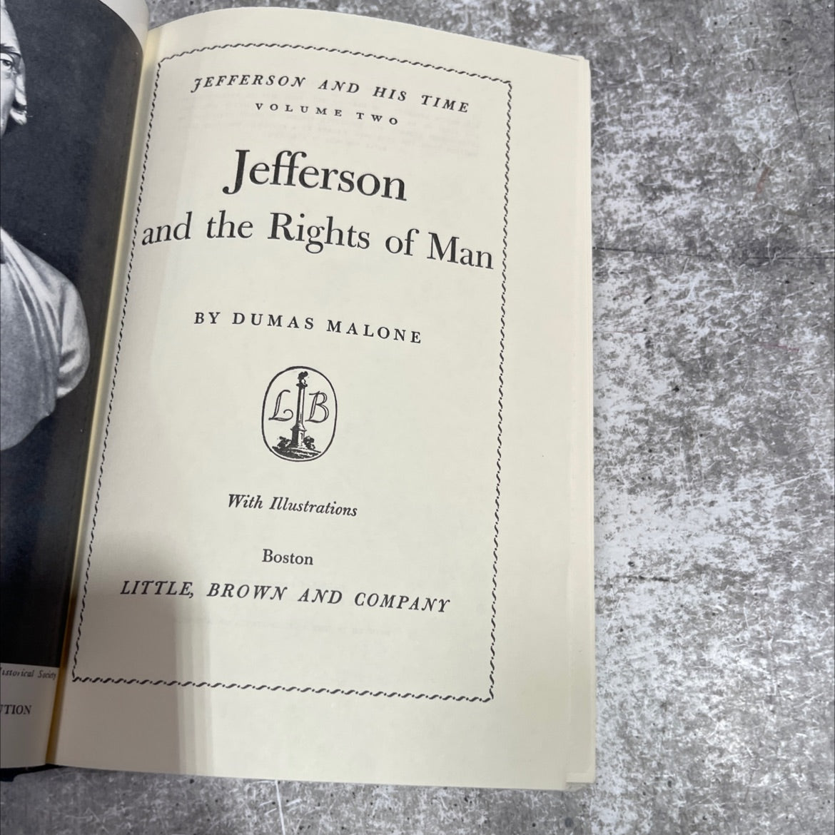 jefferson and the rights of man book, by dumas malone, 1951 Hardcover image 2