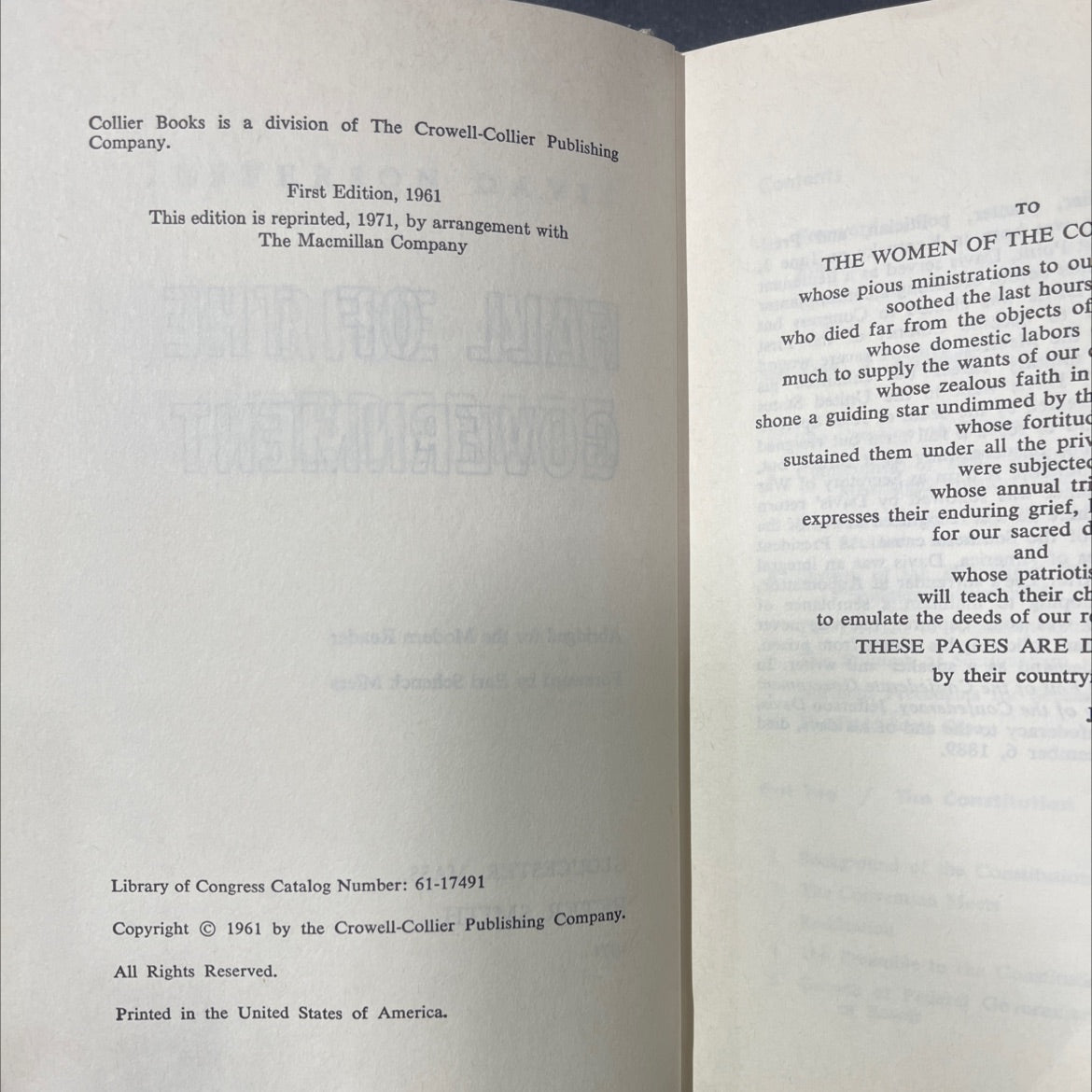 jefferson davis the rise and confederate fall of the government book, by unknown, 1971 Hardcover image 3