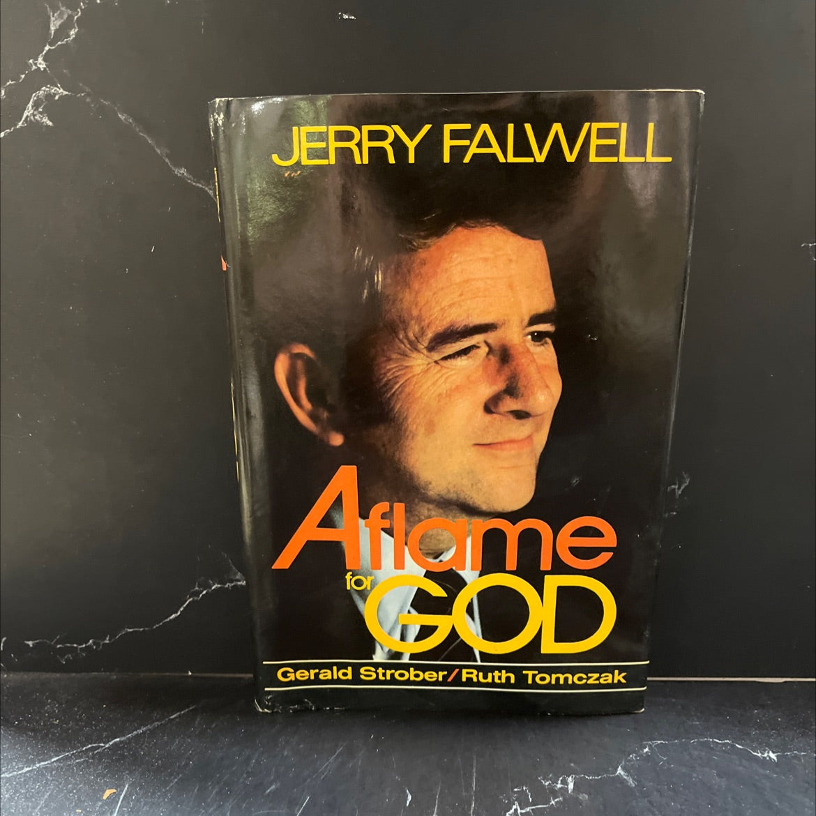 SIGNED jerry falwell: aflame for god book, by jerry strober, ruth tomczak, 1998 Hardcover image 1